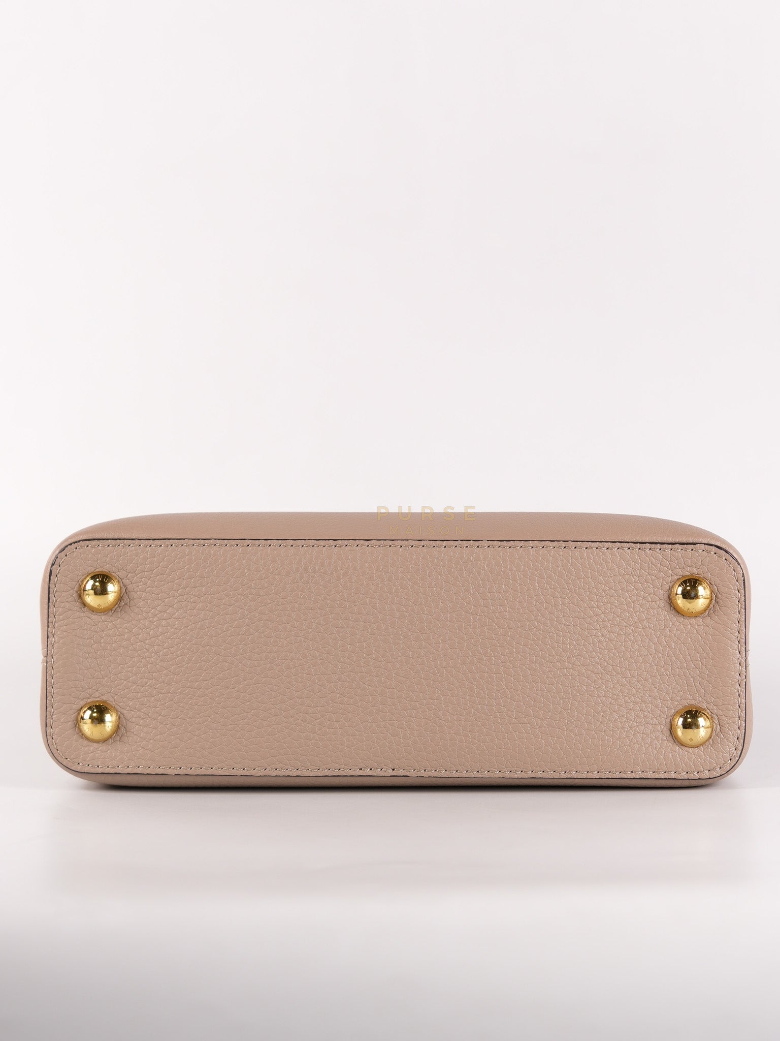 Capucines BB in Galet Taurillon Calfskin Leather (Microchip) | Purse Maison Luxury Bags Shop