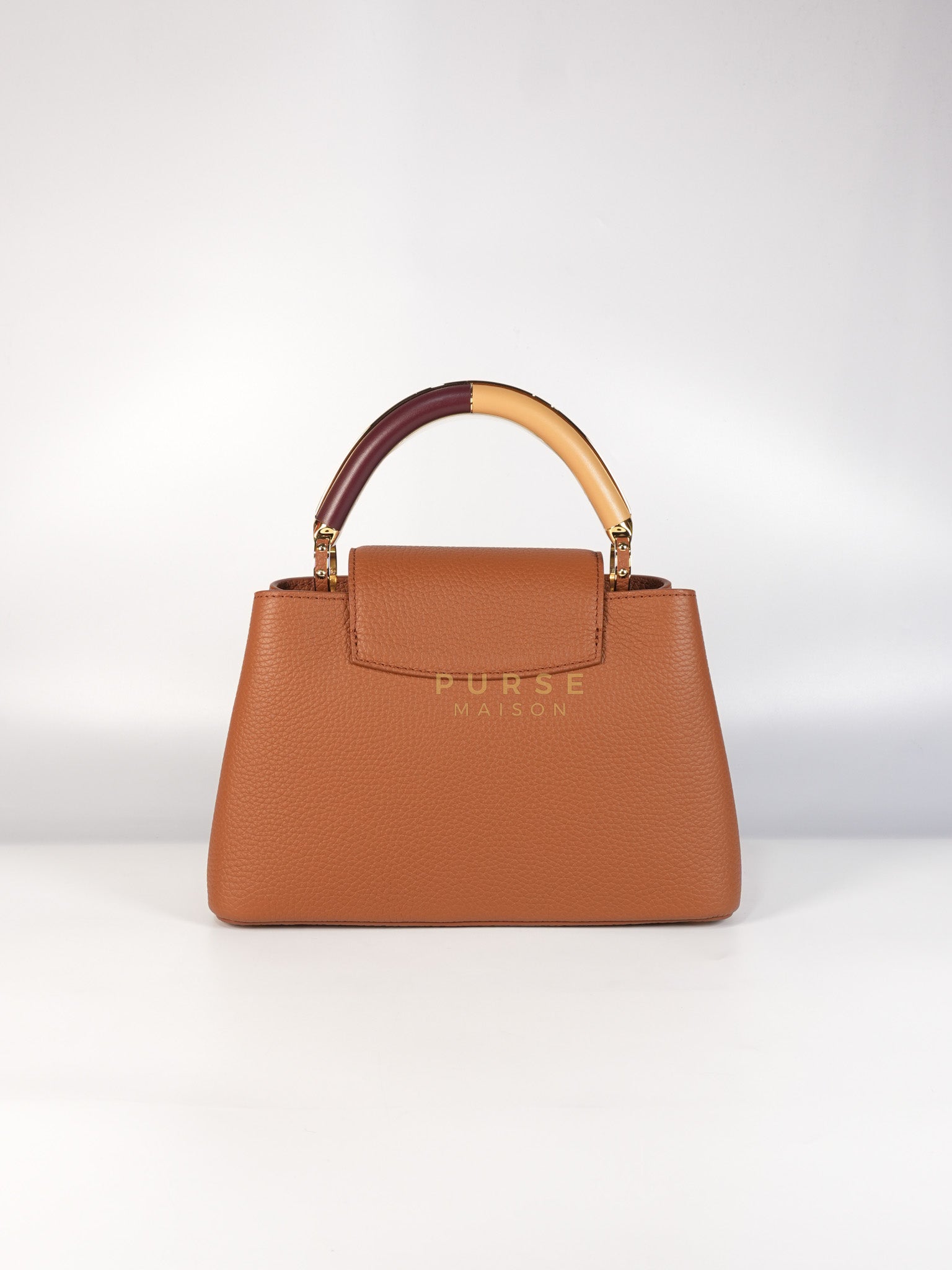 Capucines BB Tri-color Taurillon Calfskin Leather (Microchip) | Purse Maison Luxury Bags Shop