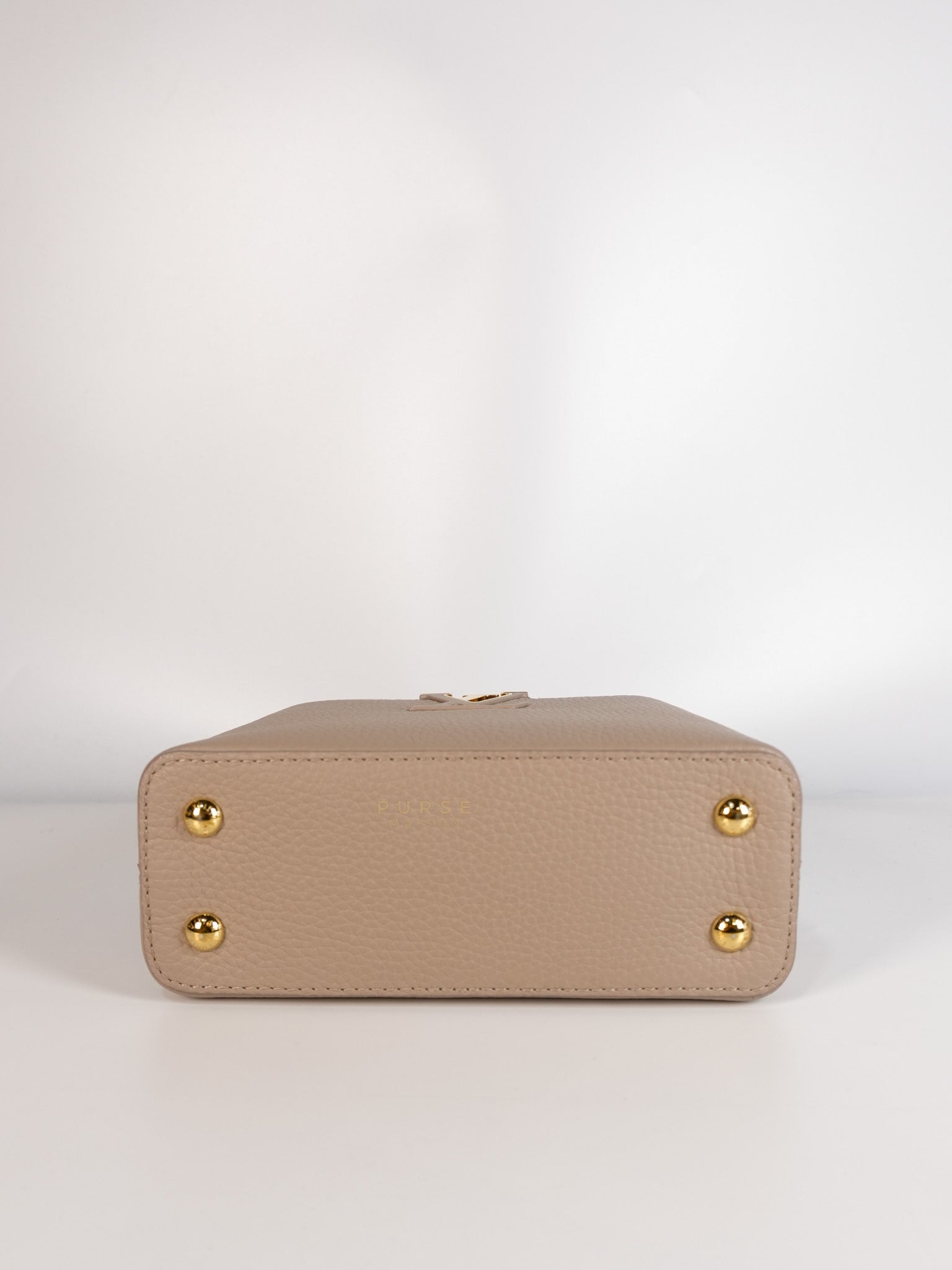 Capucines Mini Beige and Snakeskin Handle Bag (Microchip) | Purse Maison Luxury Bags Shop