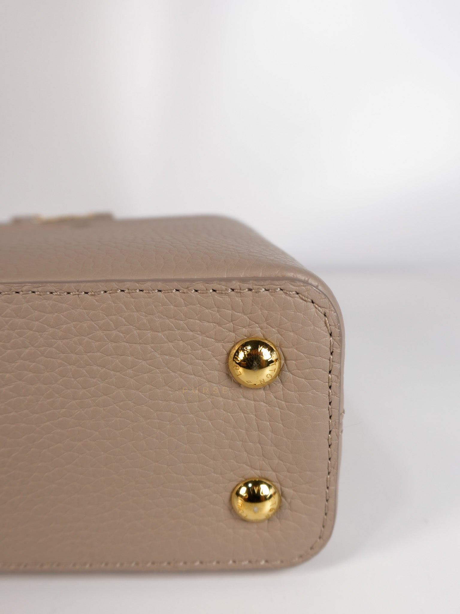Capucines Mini Beige and Snakeskin Handle Bag (Microchip) | Purse Maison Luxury Bags Shop