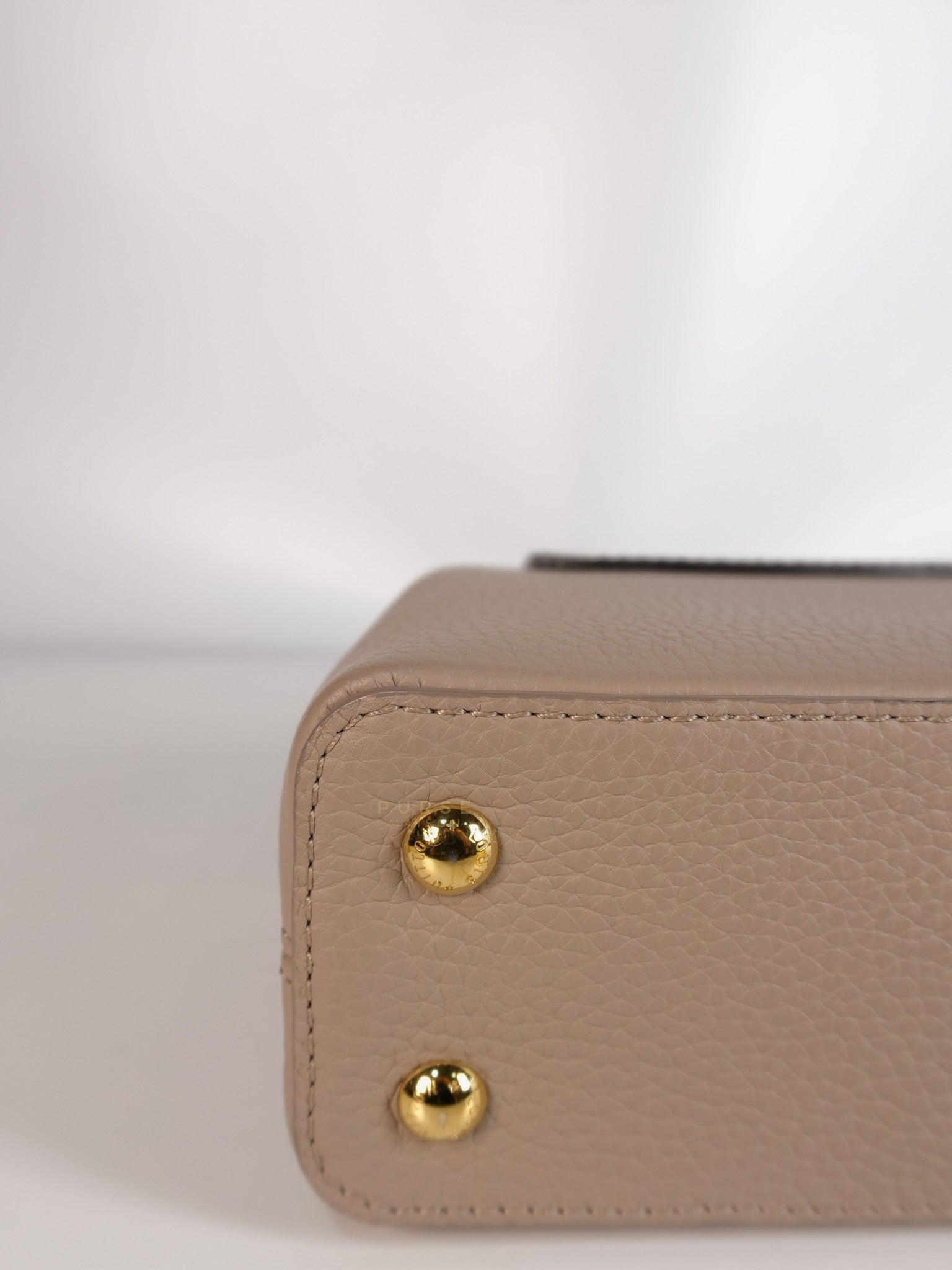 Capucines Mini Beige and Snakeskin Handle Bag (Microchip) | Purse Maison Luxury Bags Shop