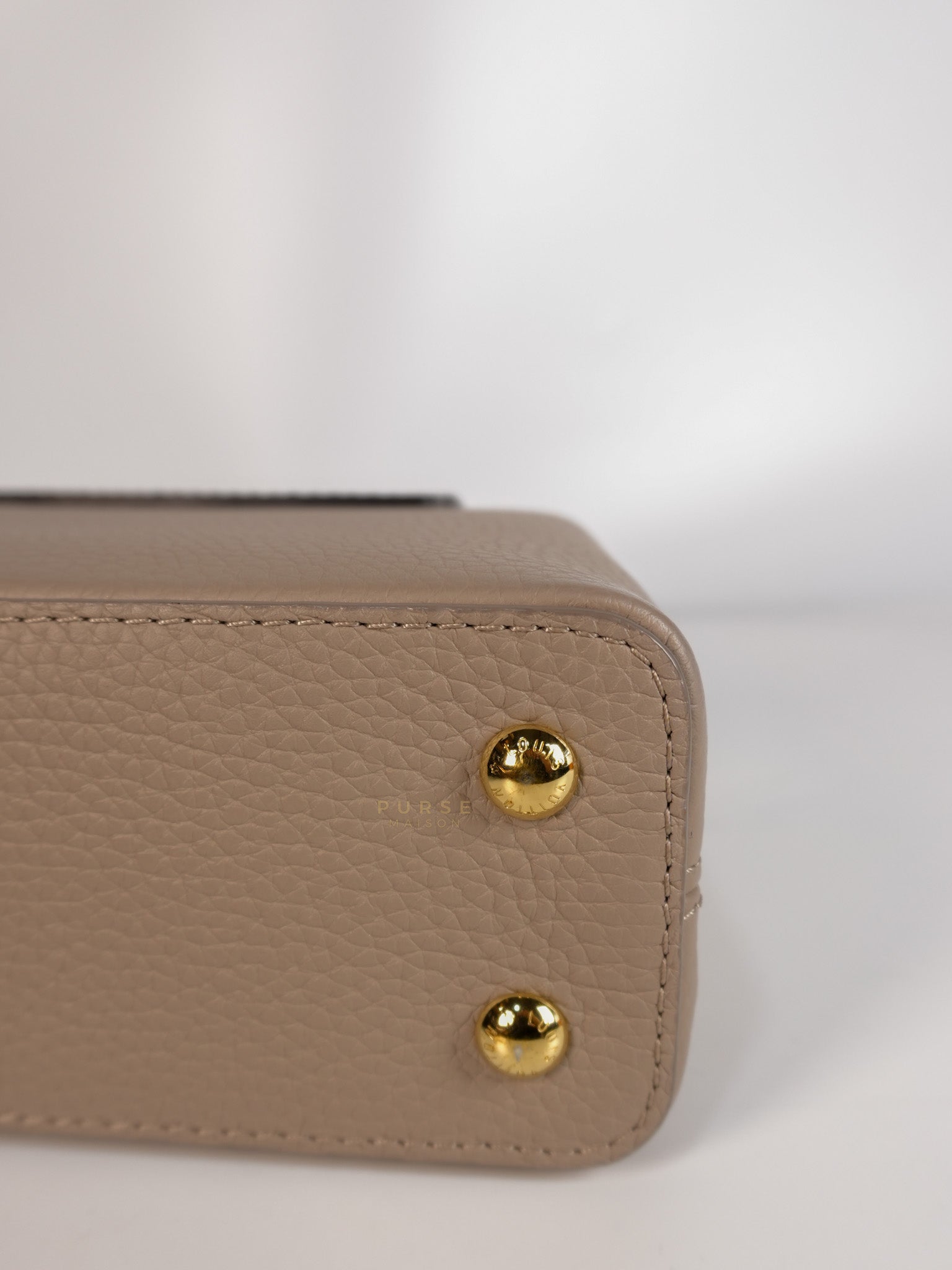 Capucines Mini Beige and Snakeskin Handle Bag (Microchip) | Purse Maison Luxury Bags Shop