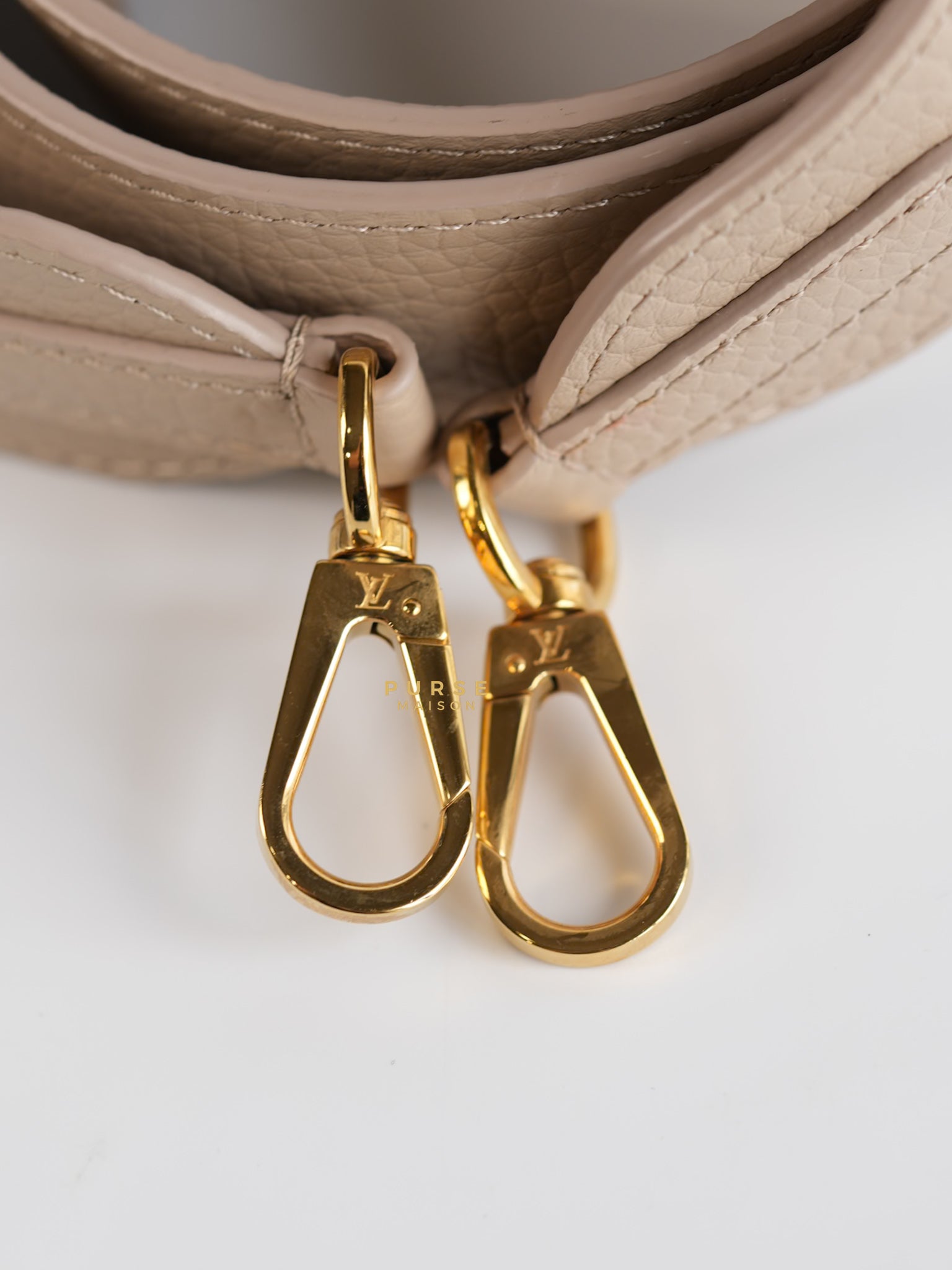 Capucines Mini Beige and Snakeskin Handle Bag (Microchip) | Purse Maison Luxury Bags Shop