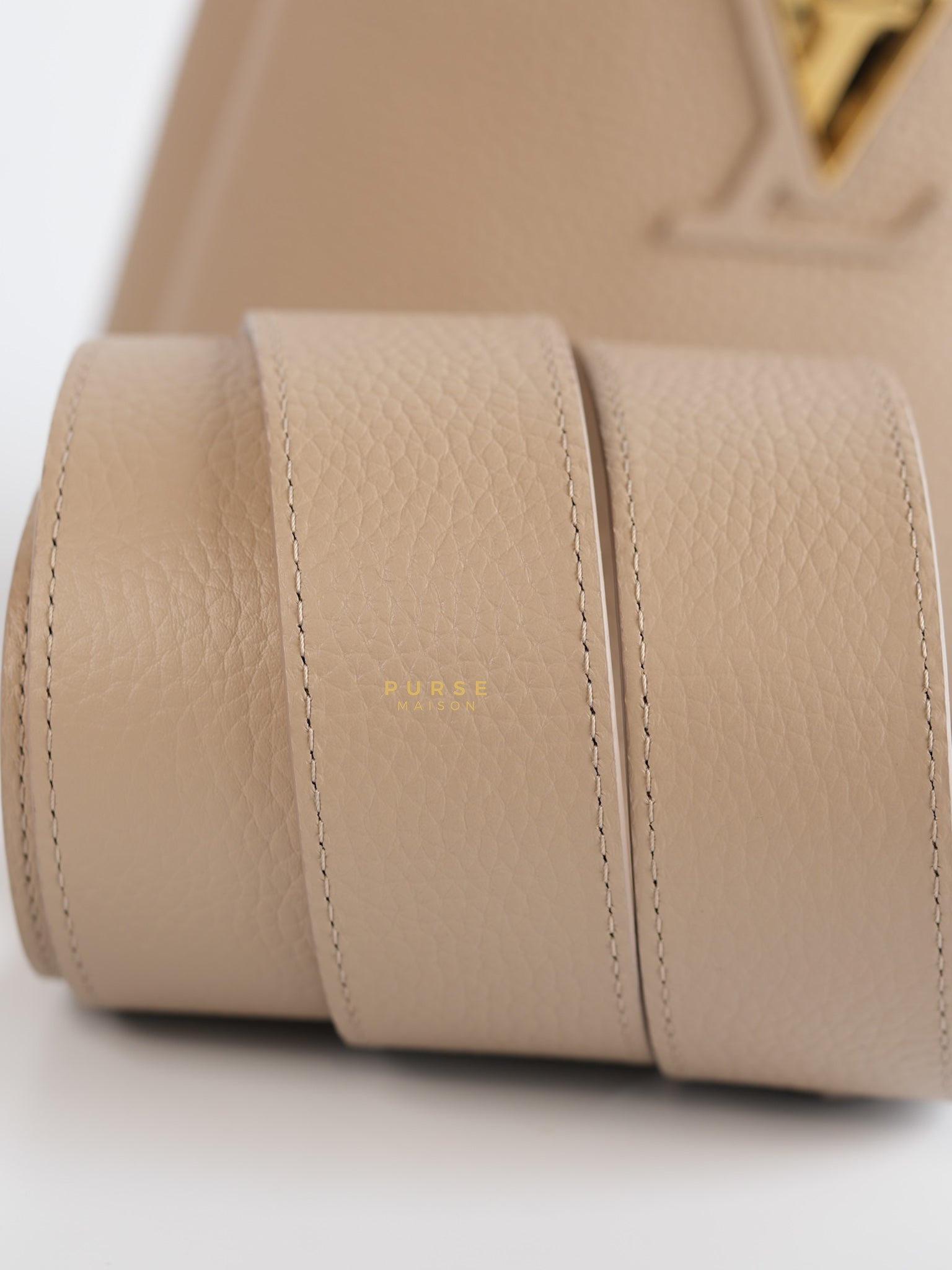 Capucines Mini Beige and Snakeskin Handle Bag (Microchip) | Purse Maison Luxury Bags Shop