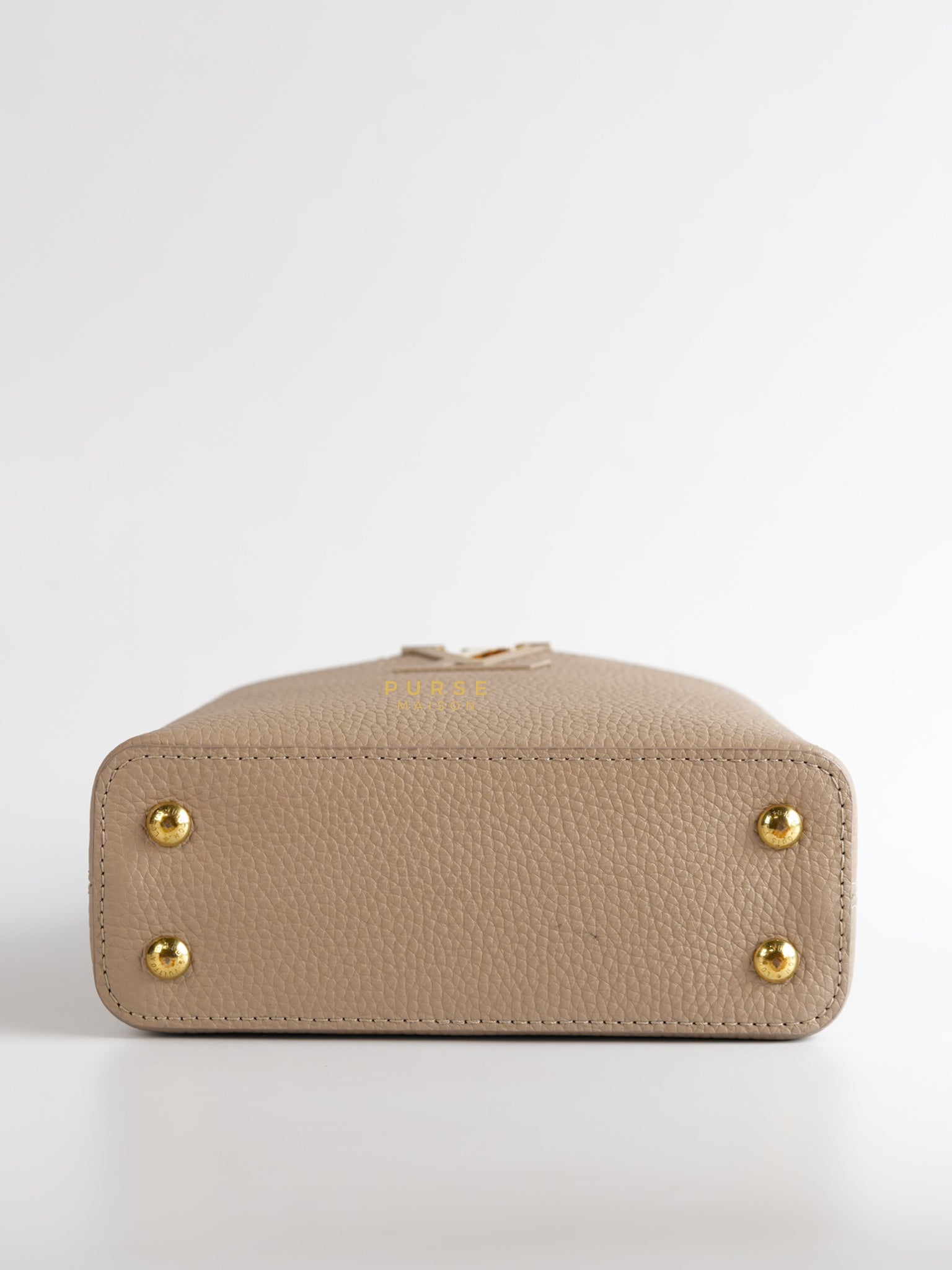 Capucines Mini Beige and Snakeskin Handle Bag (Microchip) | Purse Maison Luxury Bags Shop