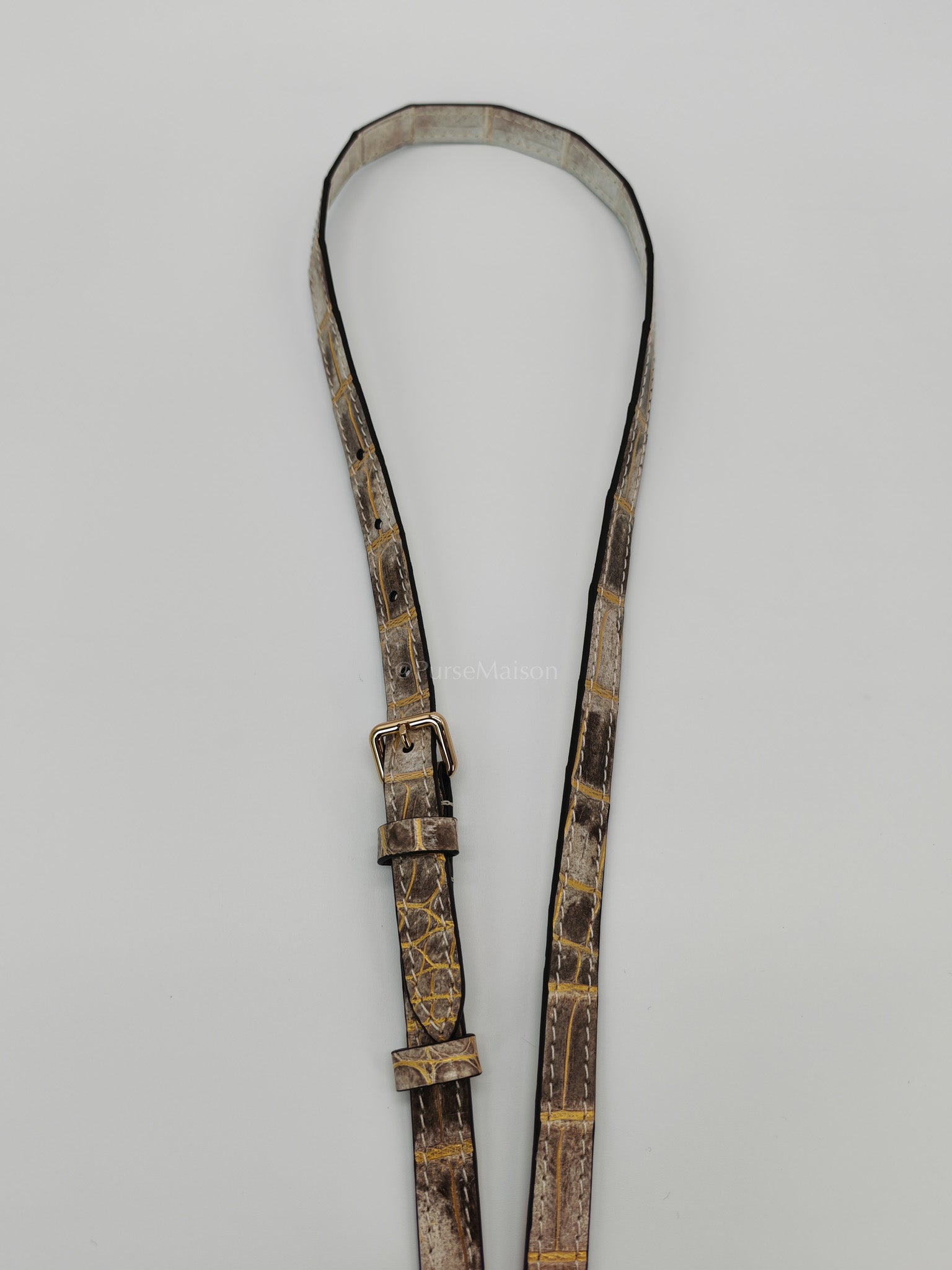 Capucines Mini Himalayan Crocodile Leather and Gold Hardware (Microchip) | Purse Maison Luxury Bags Shop