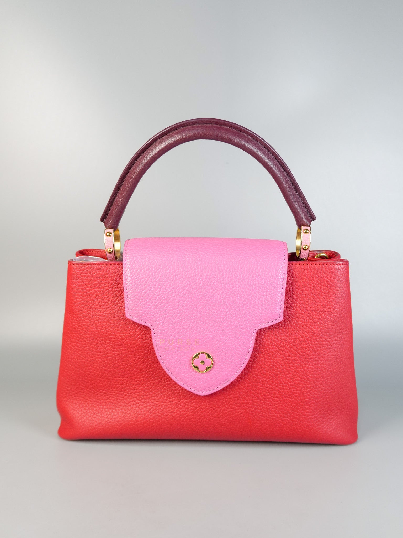 Capucines MM Tri-Color Shoulder Bag (Date Code: TR3107) | Purse Maison Luxury Bags Shop