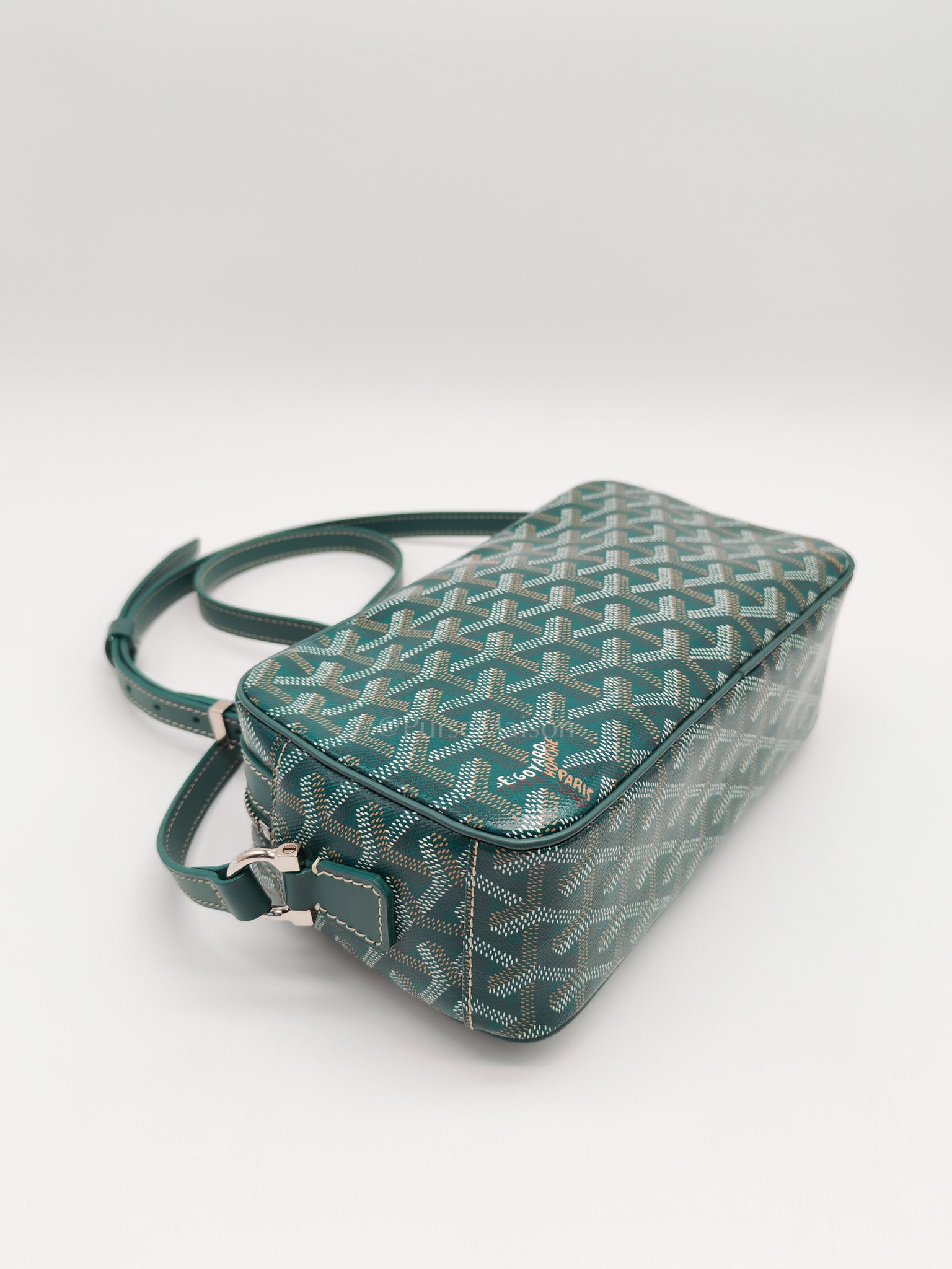 Capvert Crossbody Bag in Green Goyardine Canvas | Purse Maison Luxury Bags Shop