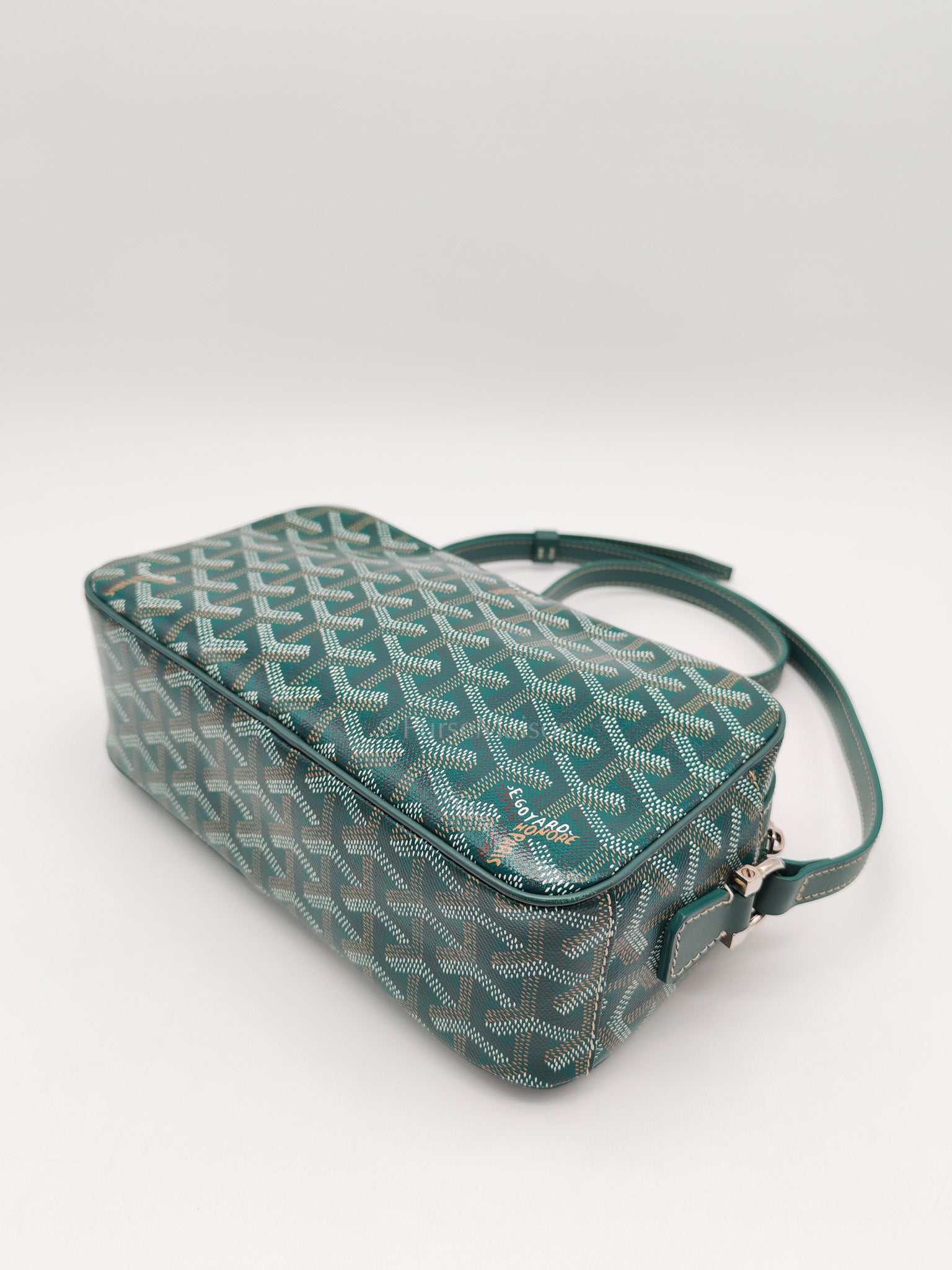 Capvert Crossbody Bag in Green Goyardine Canvas | Purse Maison Luxury Bags Shop