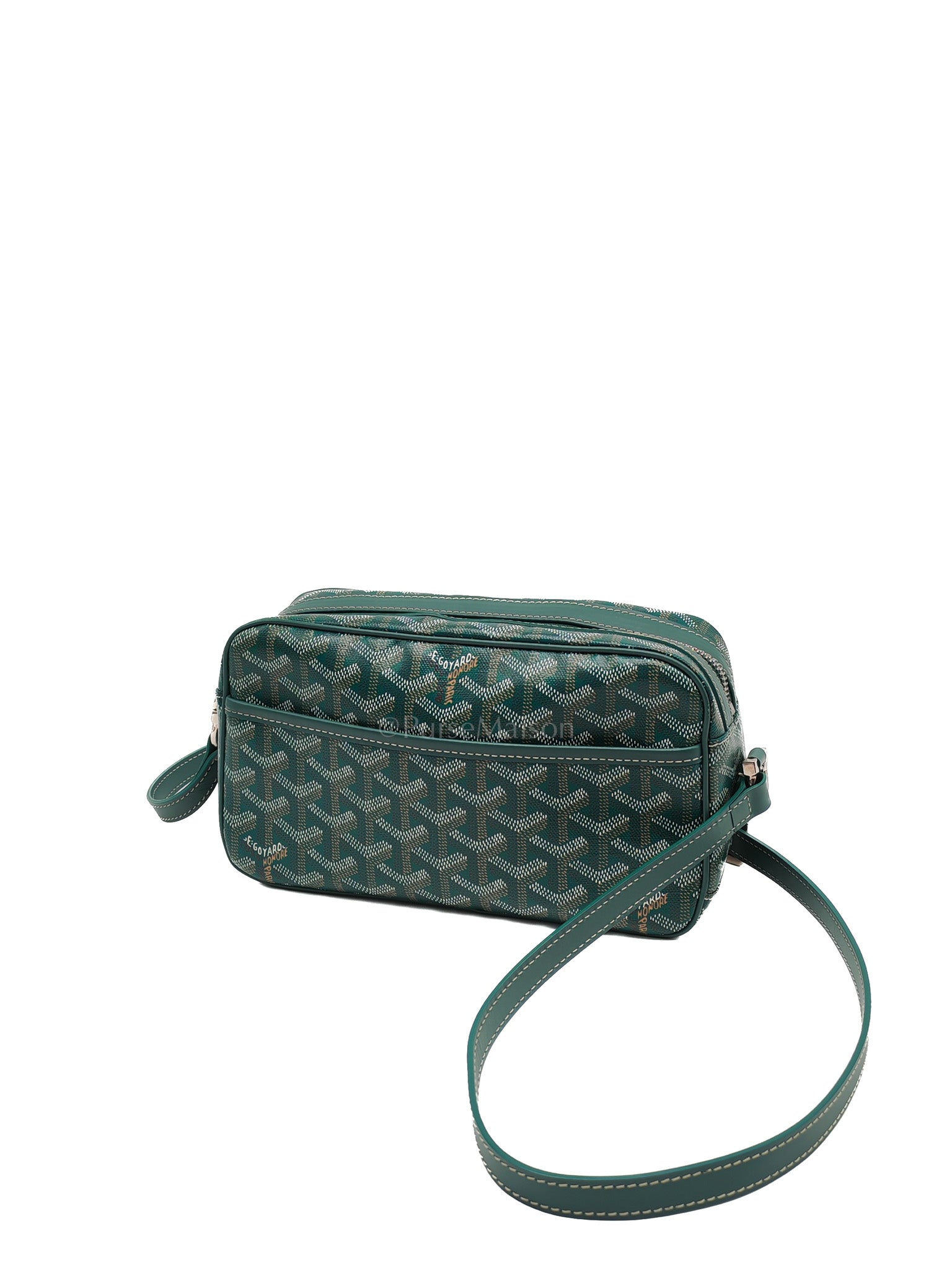 Capvert Crossbody Bag in Green Goyardine Canvas | Purse Maison Luxury Bags Shop
