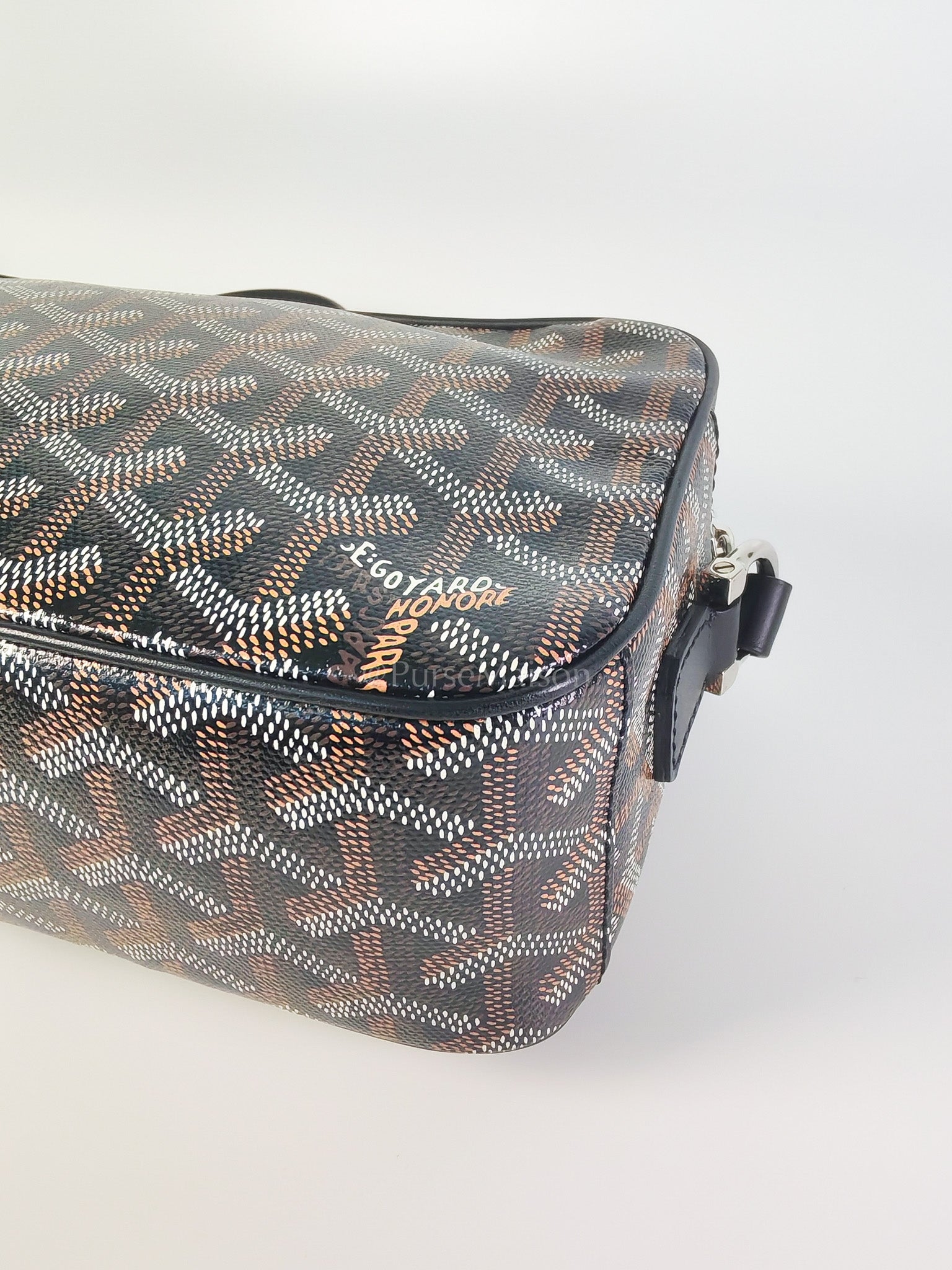 Capvert in Black/Noir Goyardine Canvas | Purse Maison Luxury Bags Shop