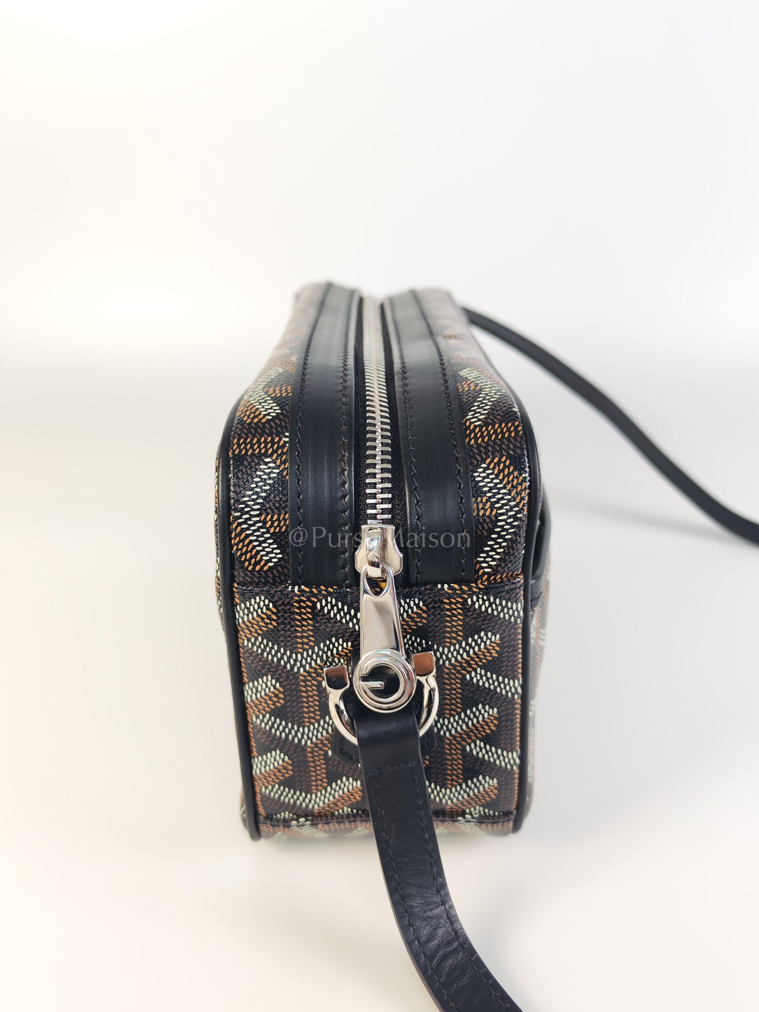 Capvert in Black/Noir Goyardine Canvas | Purse Maison Luxury Bags Shop