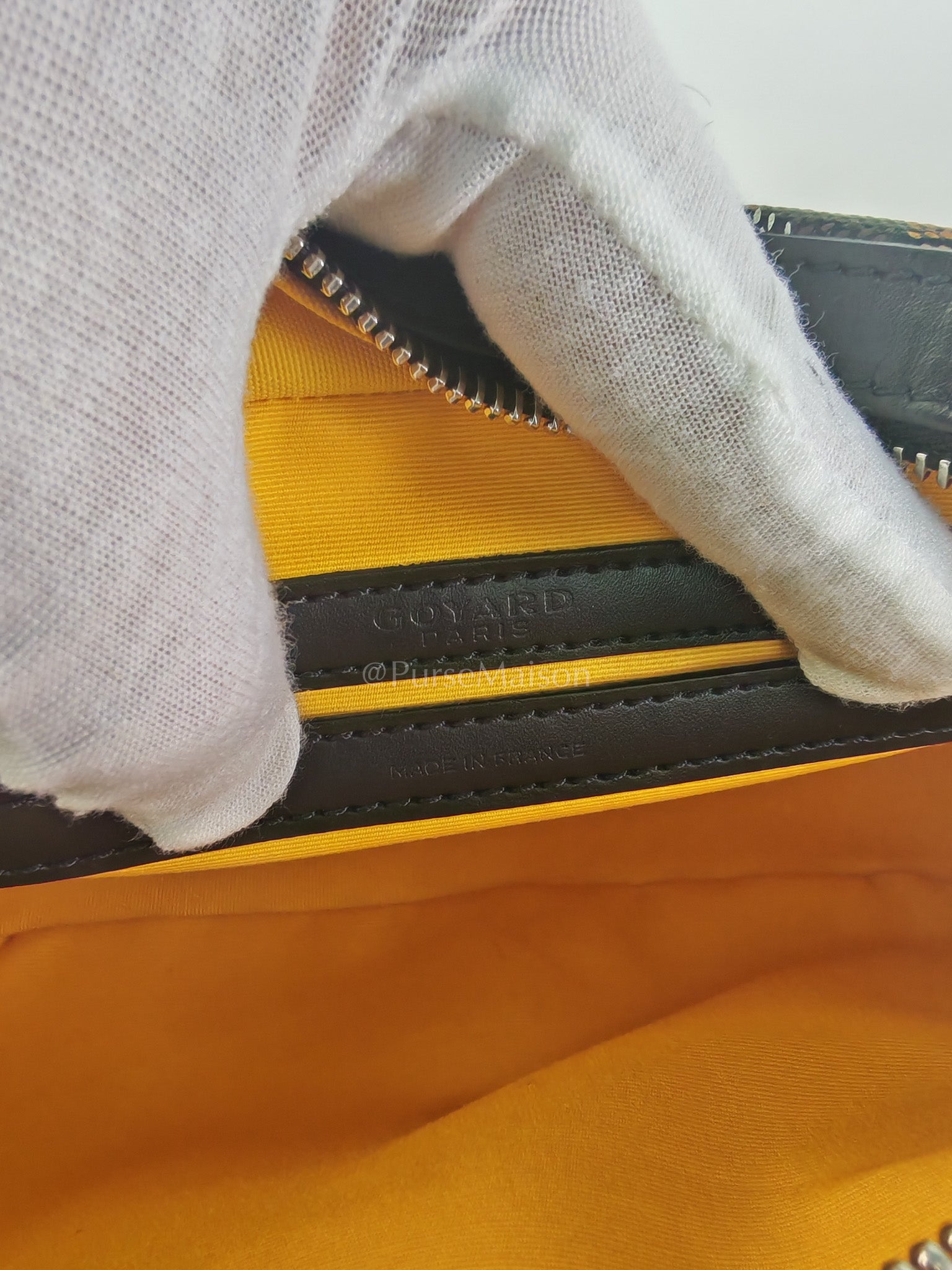 Capvert in Black/Noir Goyardine Canvas | Purse Maison Luxury Bags Shop