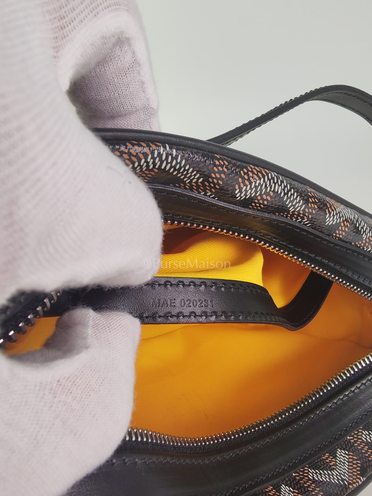 Capvert in Black/Noir Goyardine Canvas | Purse Maison Luxury Bags Shop