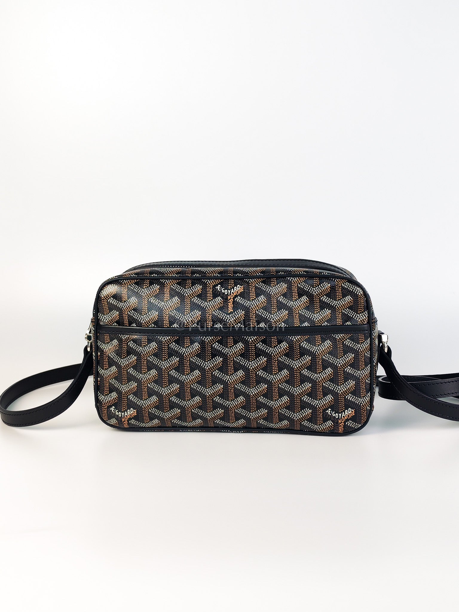 Capvert in Black/Noir Goyardine Canvas | Purse Maison Luxury Bags Shop