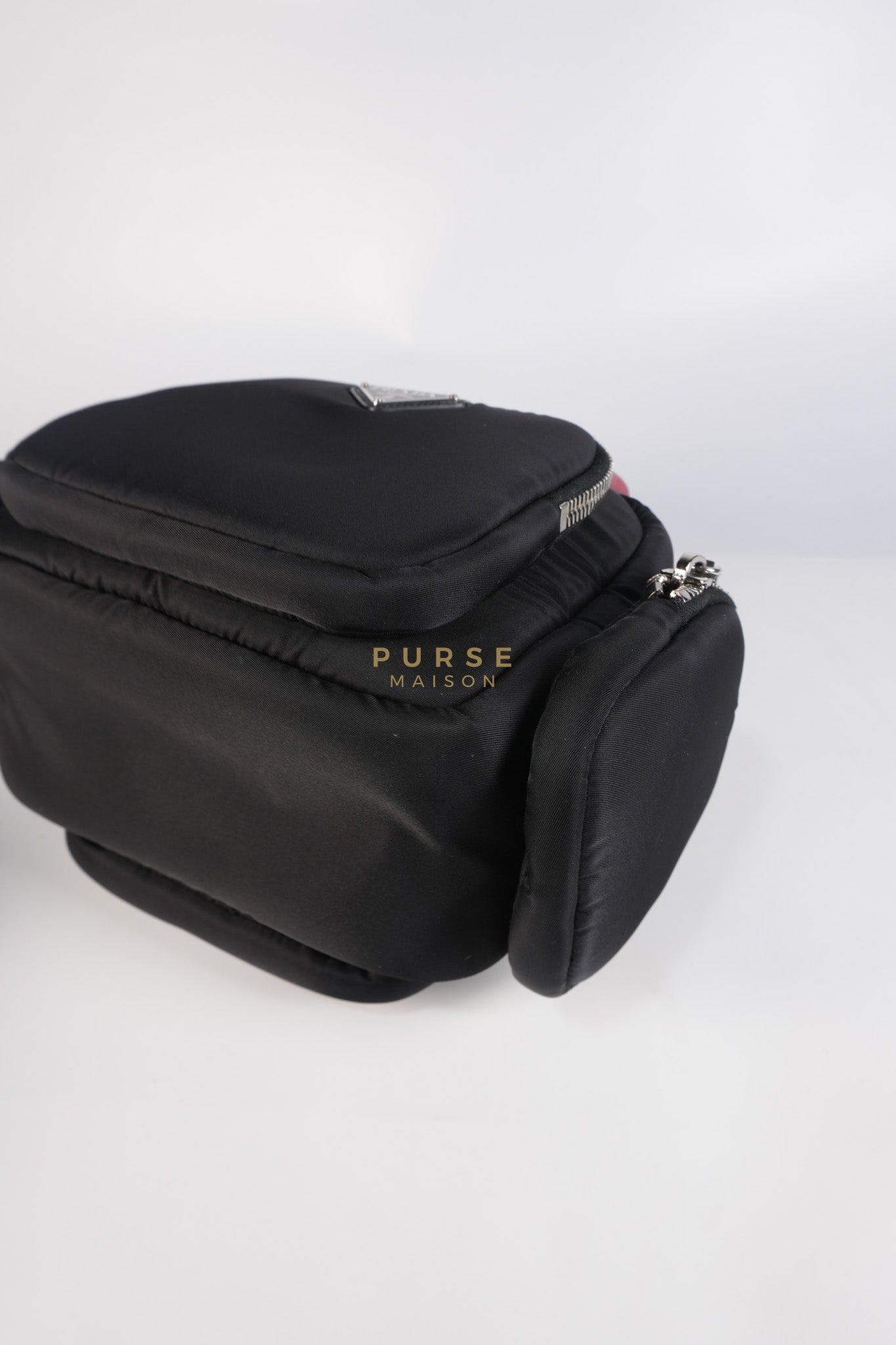 Cargo Top Handle Bag in Black Tessuto Nylon Crossbody Bag | Purse Maison Luxury Bags Shop