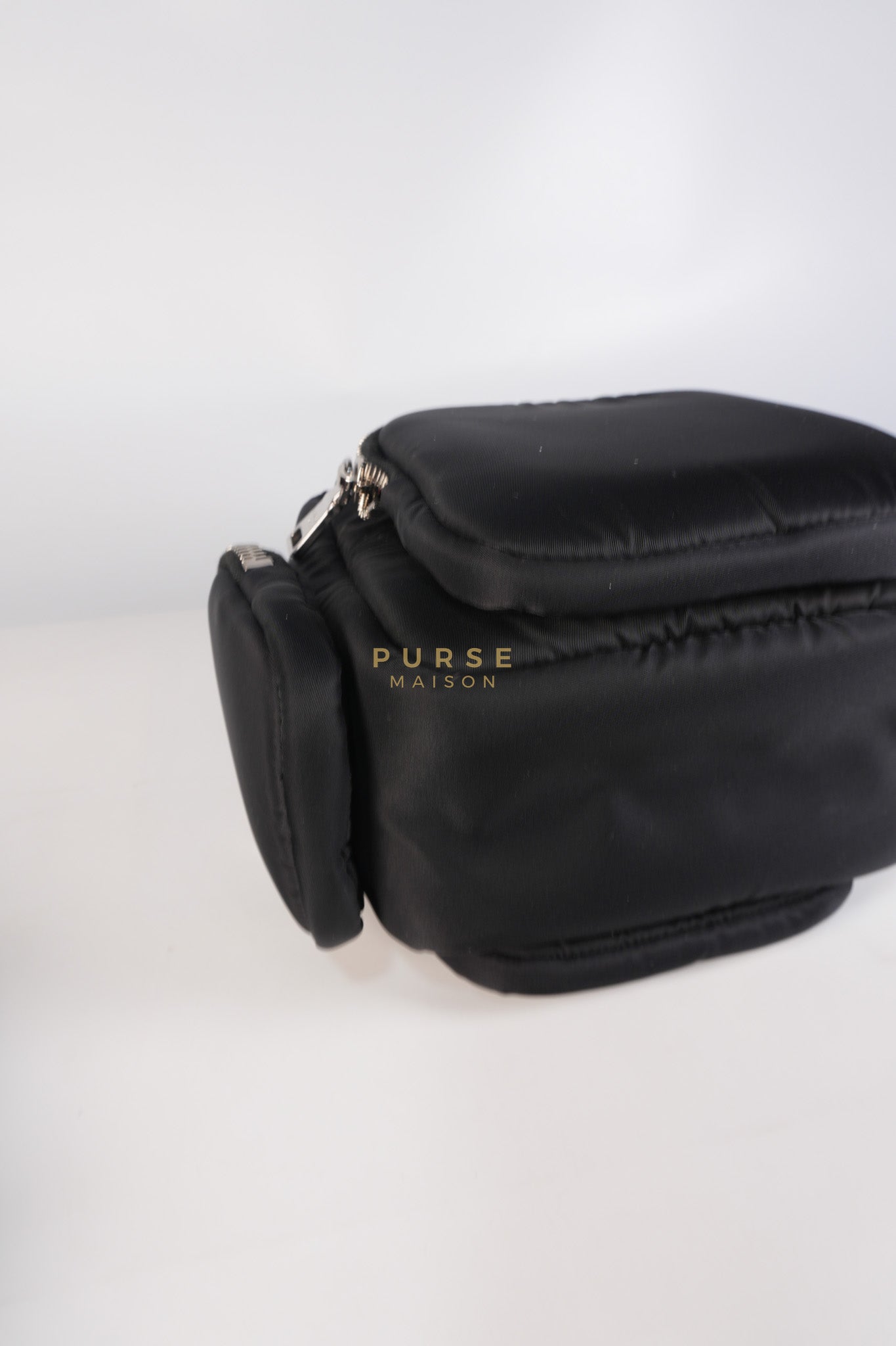 Cargo Top Handle Bag in Black Tessuto Nylon Crossbody Bag | Purse Maison Luxury Bags Shop