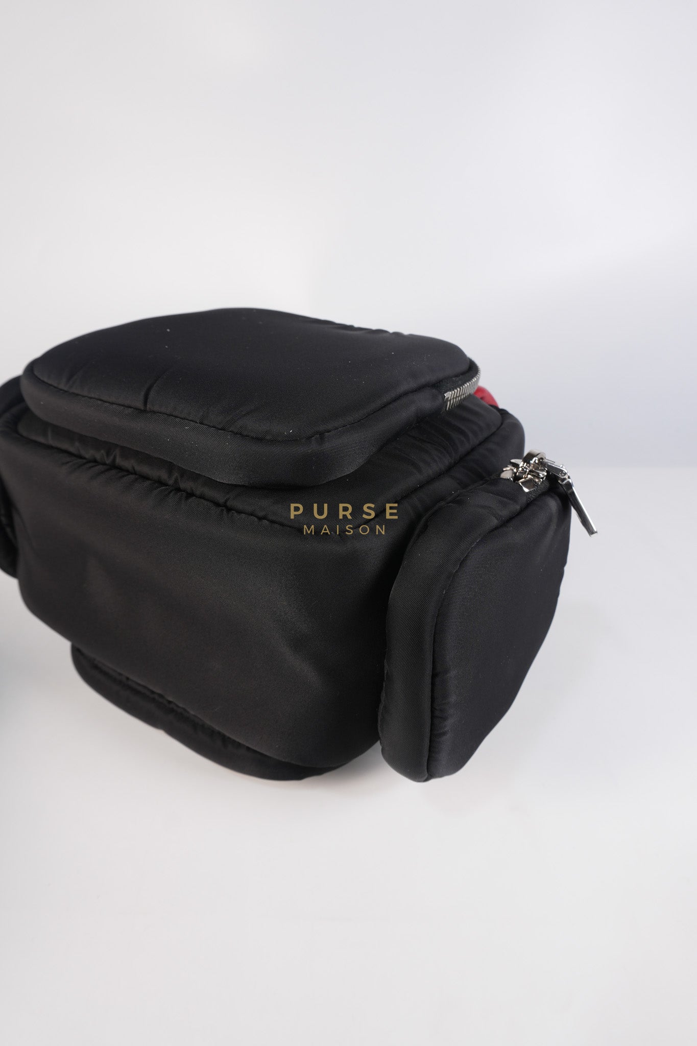 Cargo Top Handle Bag in Black Tessuto Nylon Crossbody Bag | Purse Maison Luxury Bags Shop