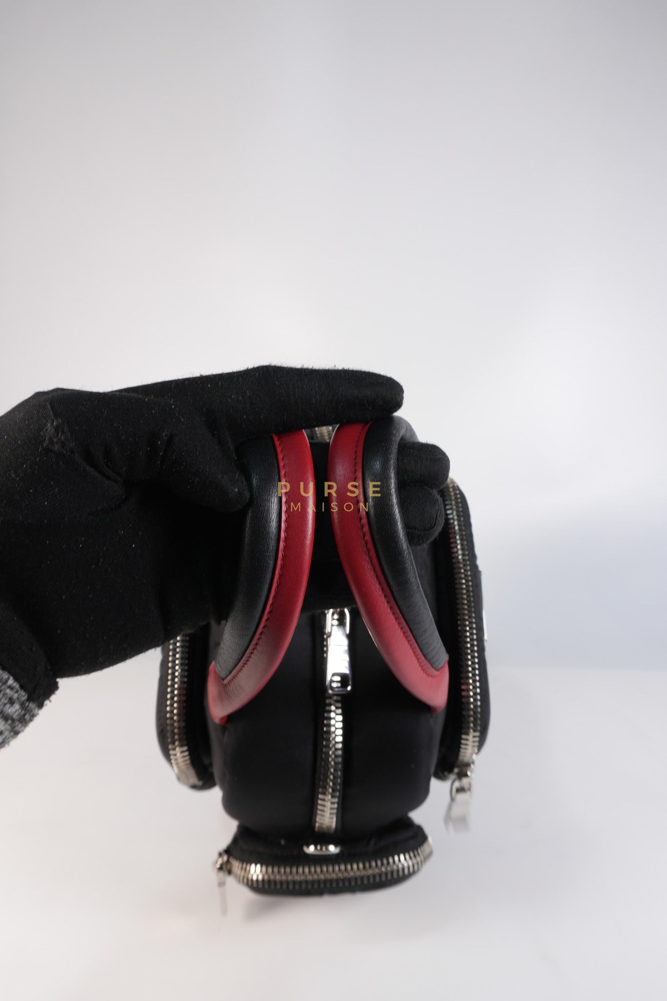 Cargo Top Handle Bag in Black Tessuto Nylon Crossbody Bag | Purse Maison Luxury Bags Shop