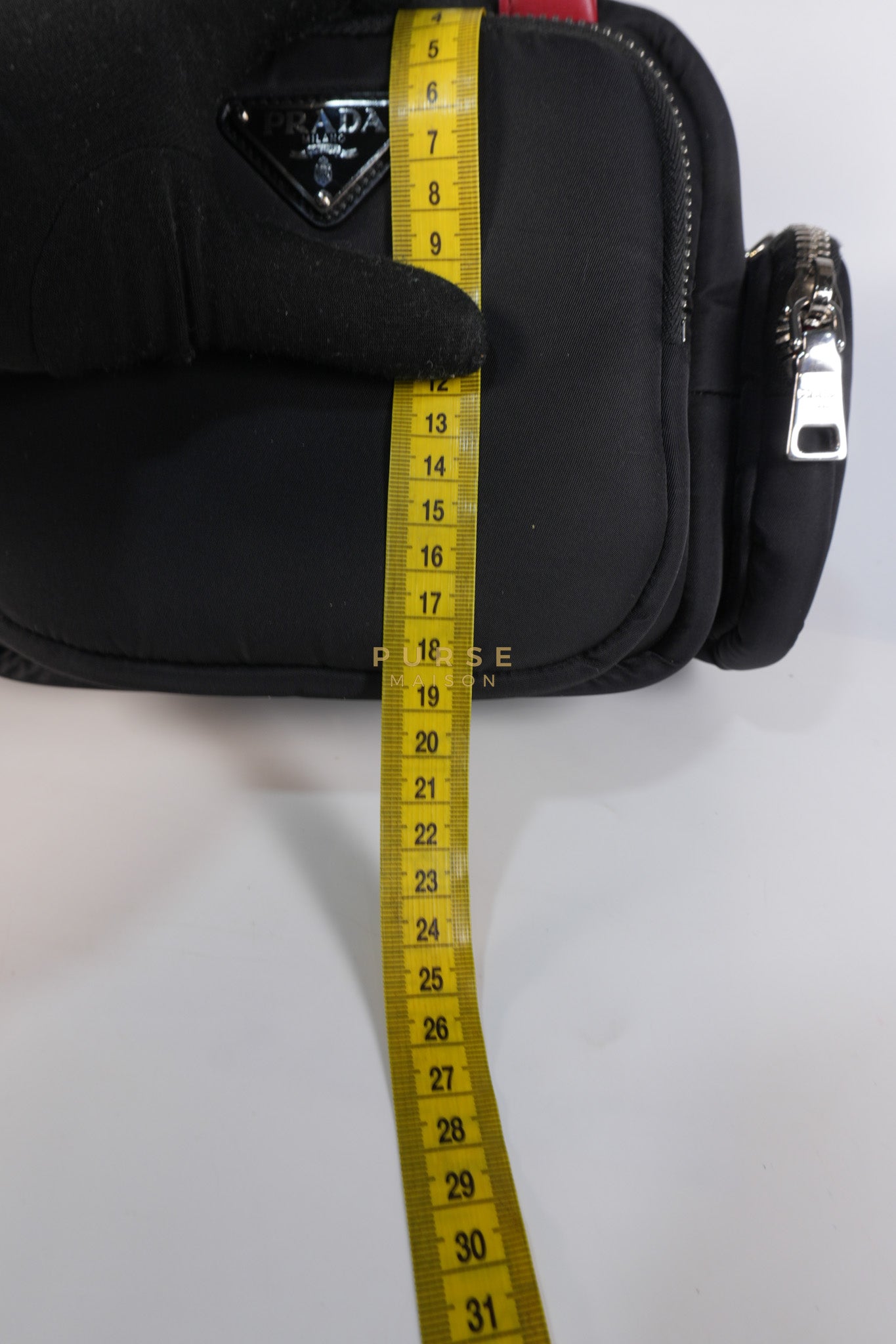 Cargo Top Handle Bag in Black Tessuto Nylon Crossbody Bag | Purse Maison Luxury Bags Shop