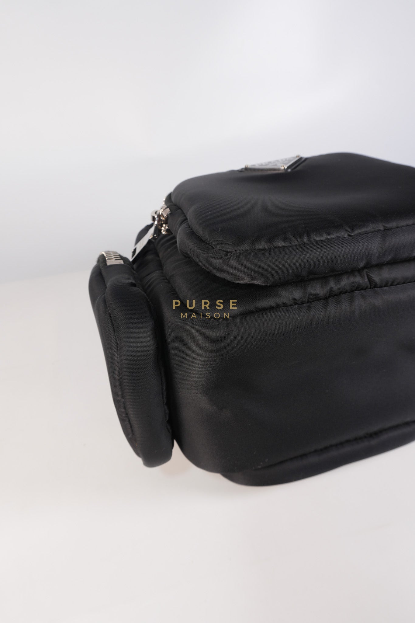Cargo Top Handle Bag in Black Tessuto Nylon Crossbody Bag | Purse Maison Luxury Bags Shop