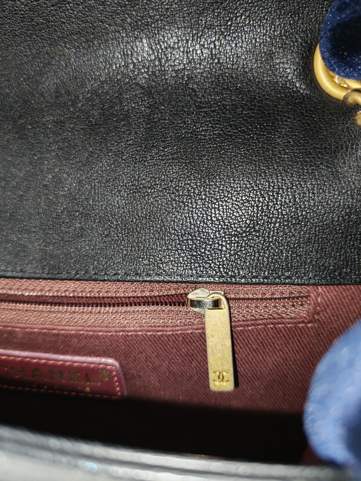 Chanel Front Chain Flap Bag in Black Quilted Calfskin Leather & Aged Gold Hardware Series 24