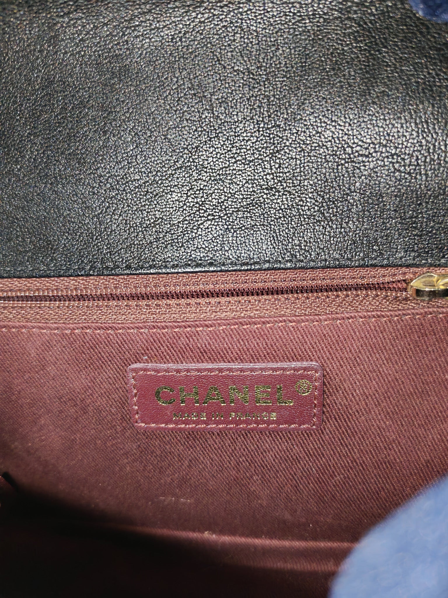 Chanel Front Chain Flap Bag in Black Quilted Calfskin Leather & Aged Gold Hardware Series 24