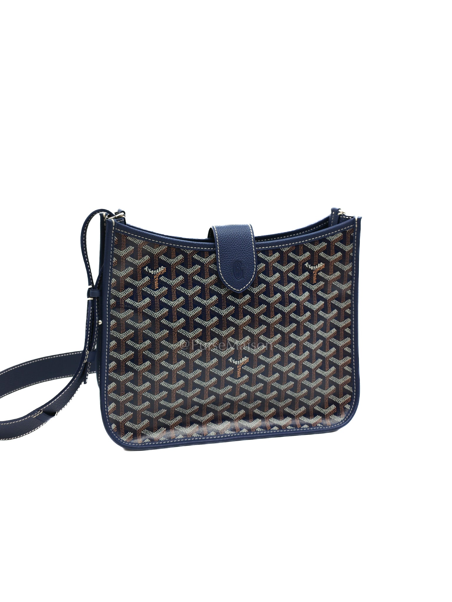 Sac Musette in Navy Blue/Bleu Marine Goyardine Canvas