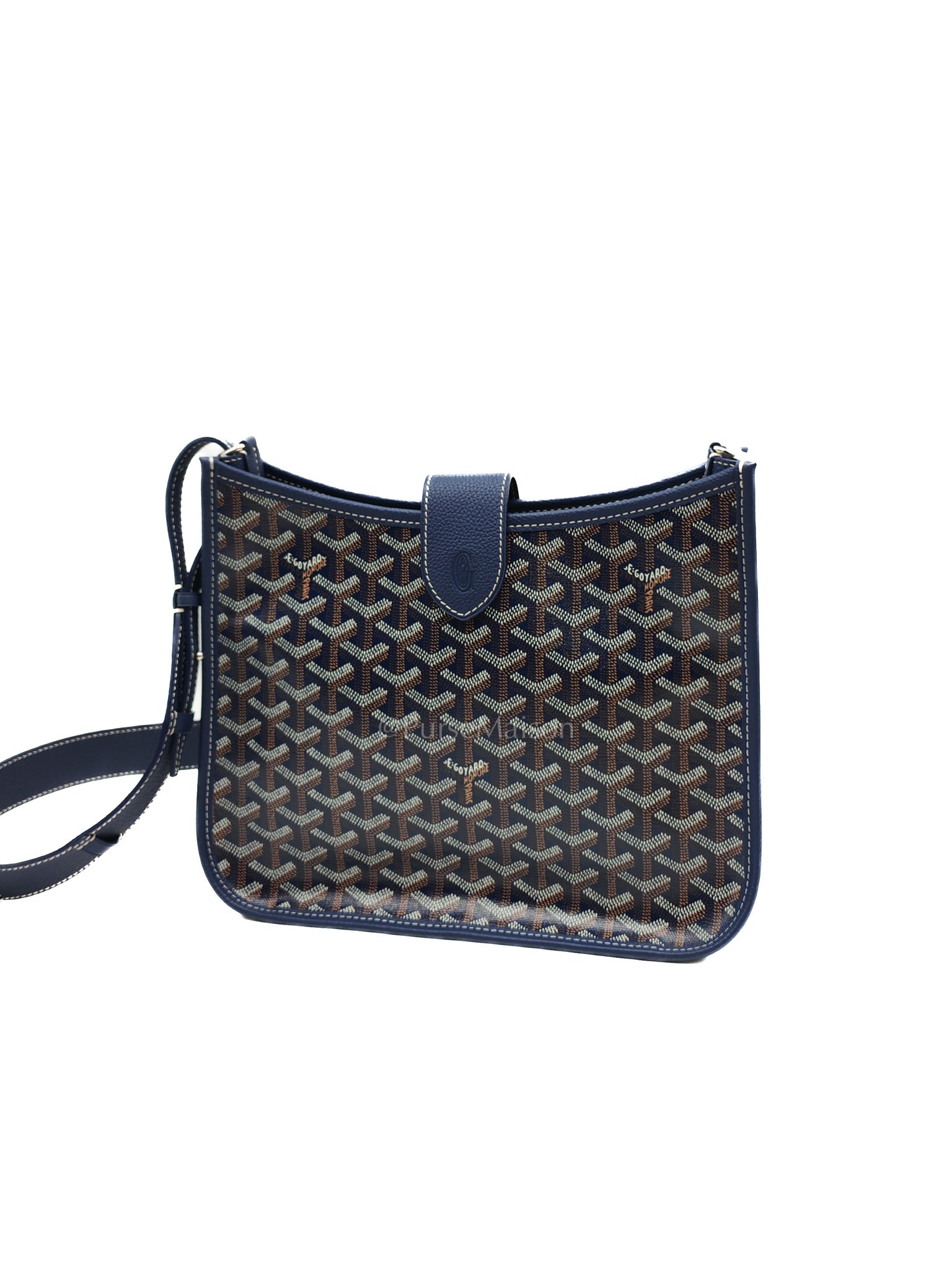 Sac Musette in Navy Blue/Bleu Marine Goyardine Canvas