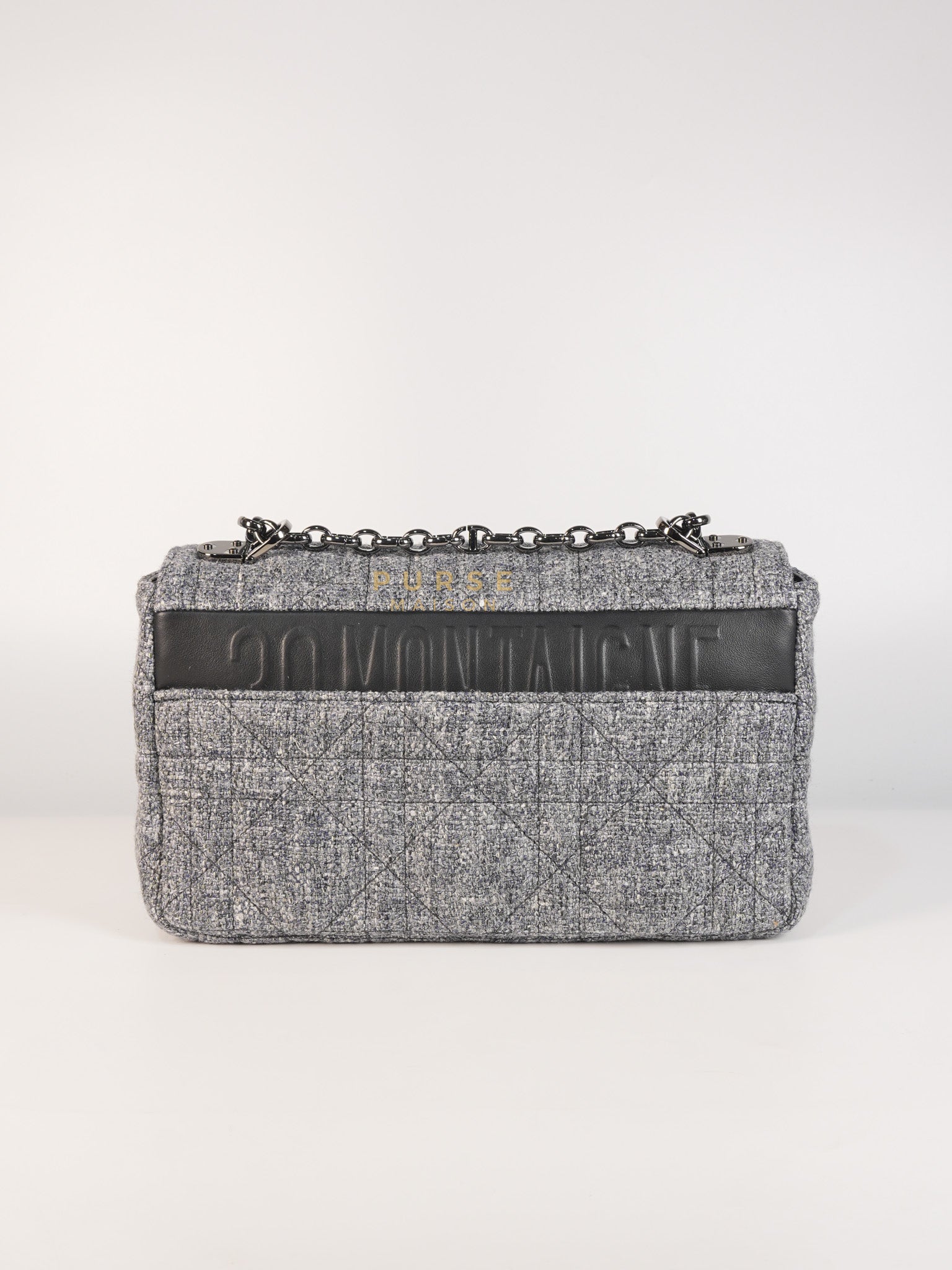 Caro Bag Medium in Macrocannage Quilted Linen | Purse Maison Luxury Bags Shop