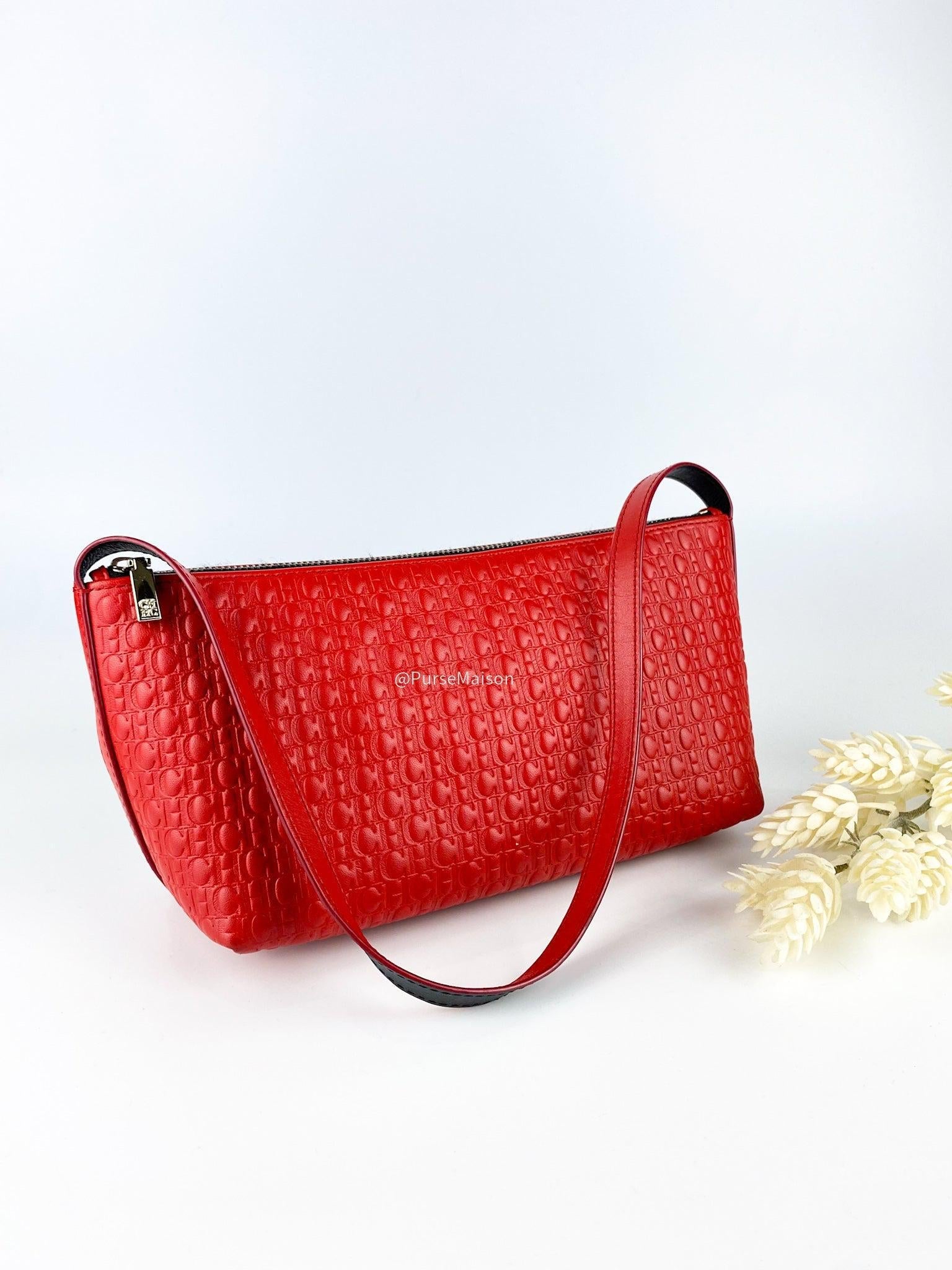 Carolina Herrera Small Pochette Handbag (Red)
