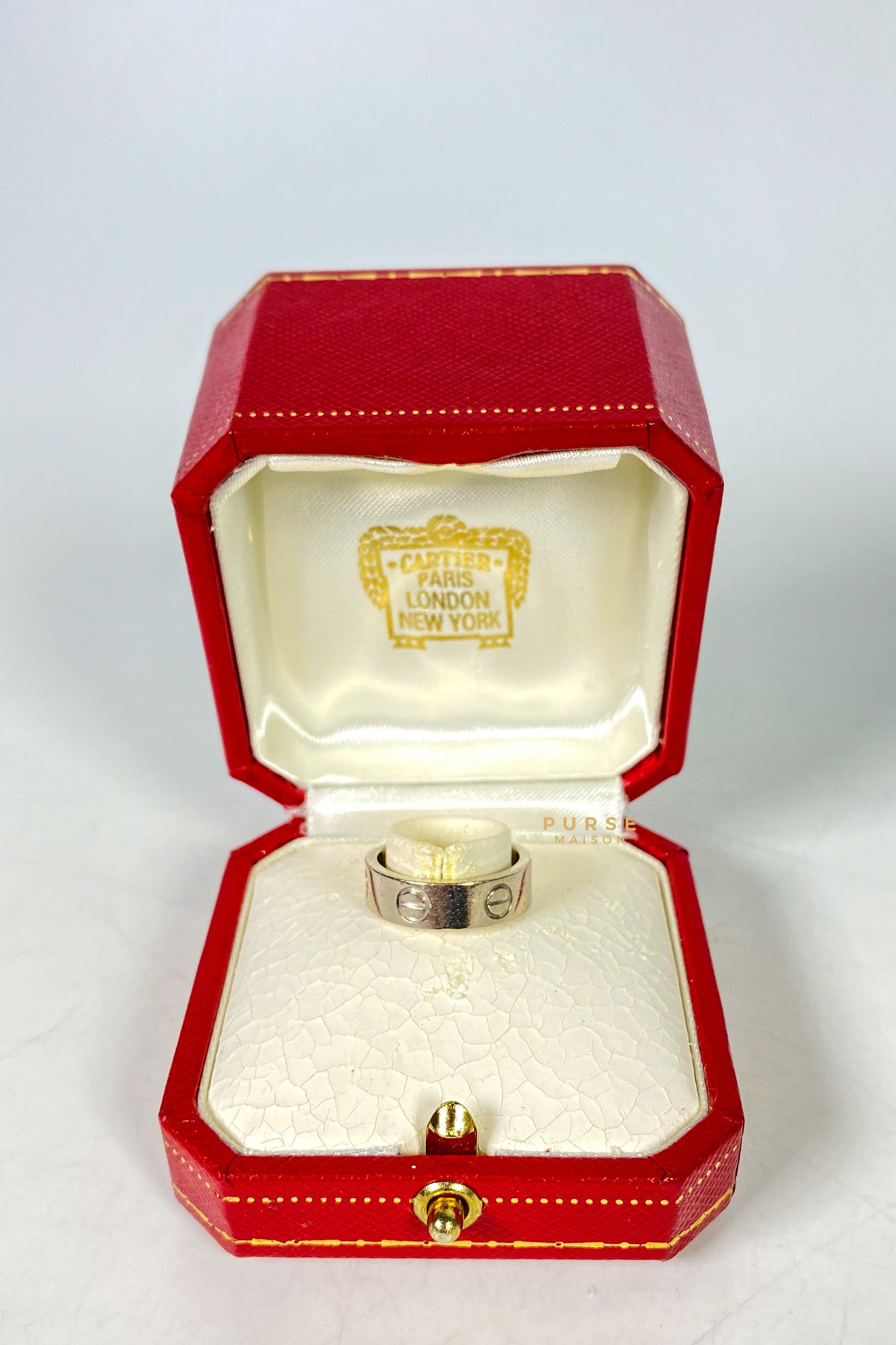 Cartier 18k Love Ring White Gold (size 6)