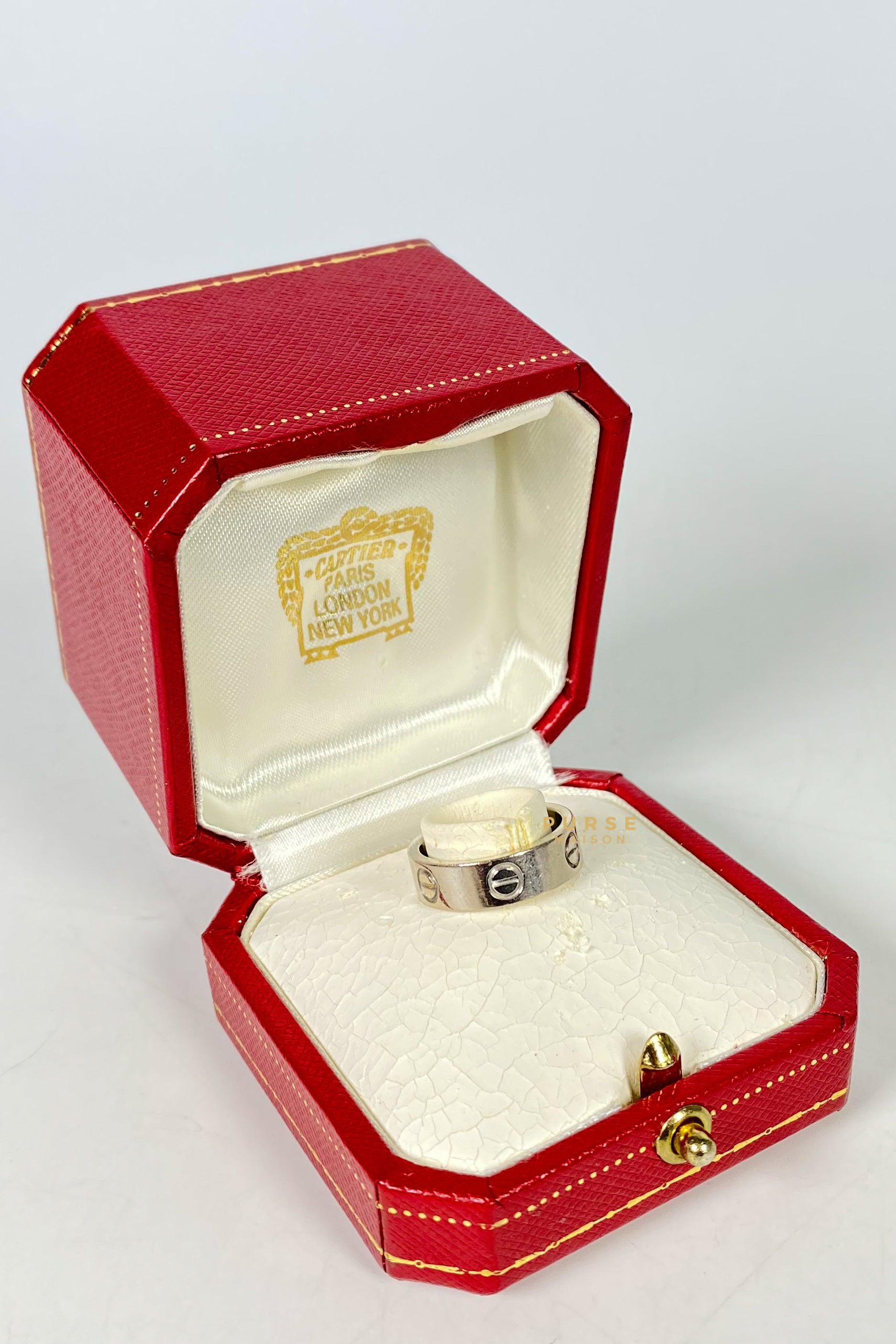 Cartier 18k Love Ring White Gold (size 6)