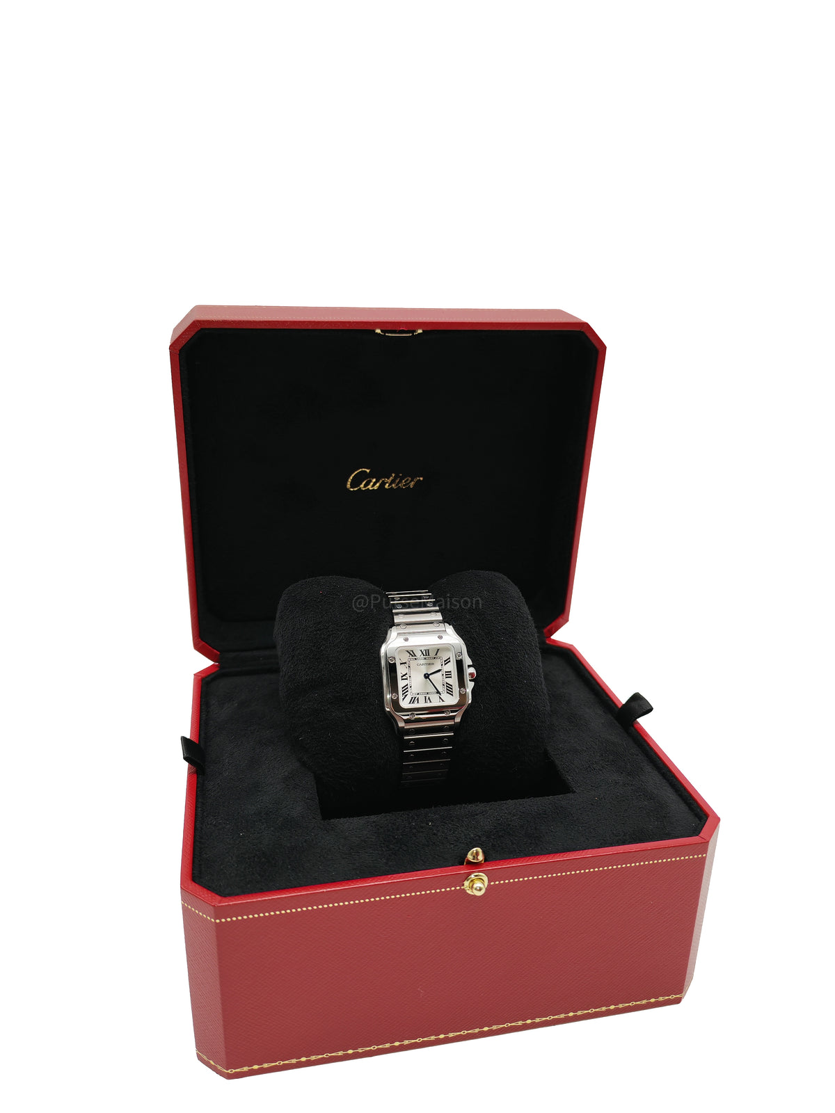 Cartier Santos De Cartier Small Reference No. WSSA0082 Silver Stainless Steel Watch | Purse Maison Luxury Bags Shop