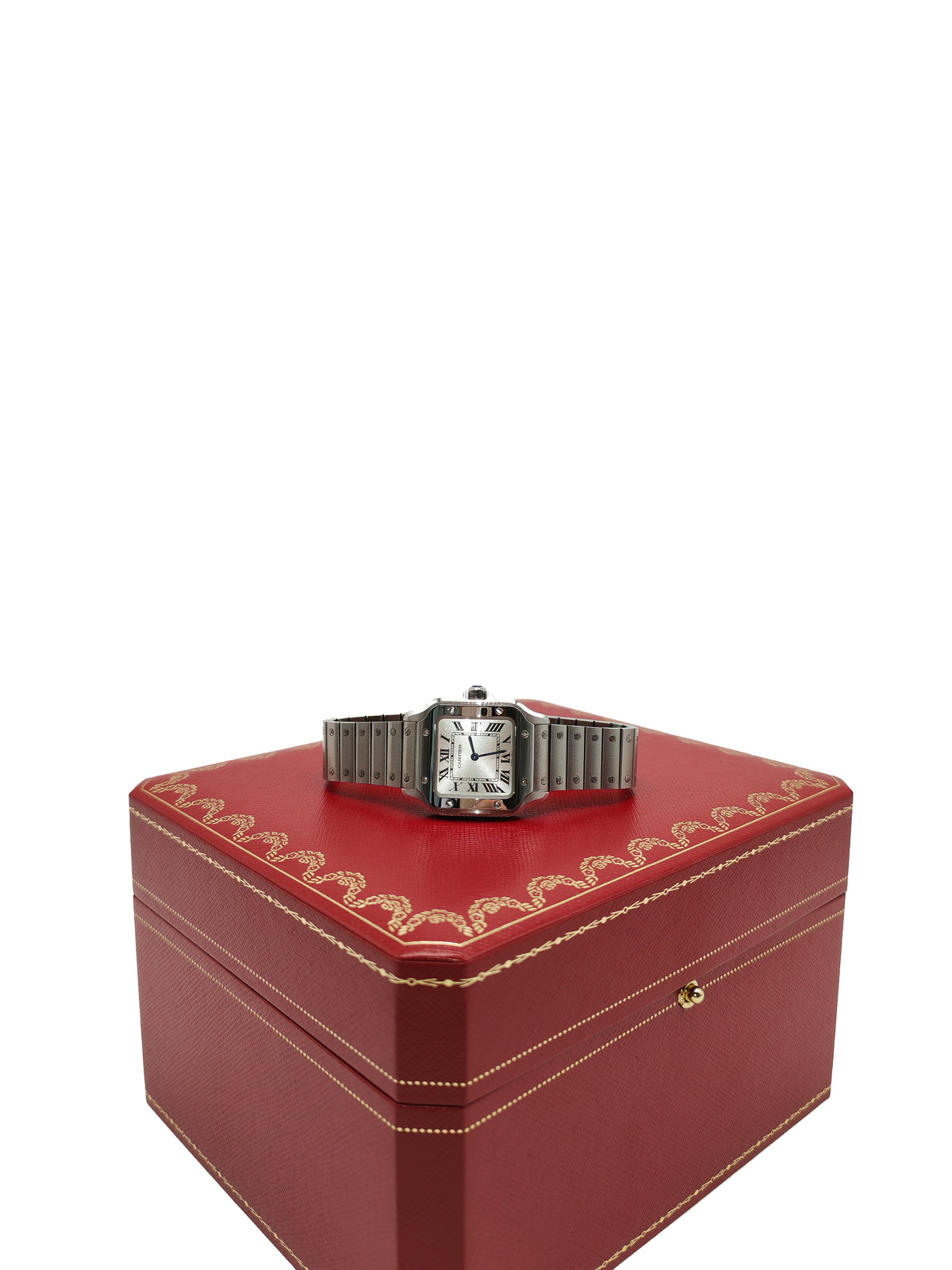 Cartier Santos De Cartier Small Reference No. WSSA0082 Silver Stainless Steel Watch | Purse Maison Luxury Bags Shop