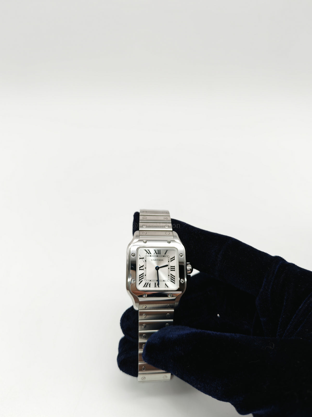 Cartier Santos De Cartier Small Reference No. WSSA0082 Silver Stainless Steel Watch | Purse Maison Luxury Bags Shop
