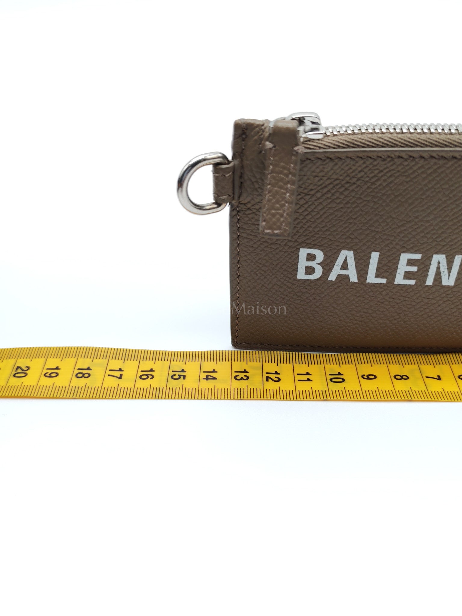 Cash Card Holder and Lanyard in Grained Calfskin Leather | Purse Maison Luxury Bags Shop