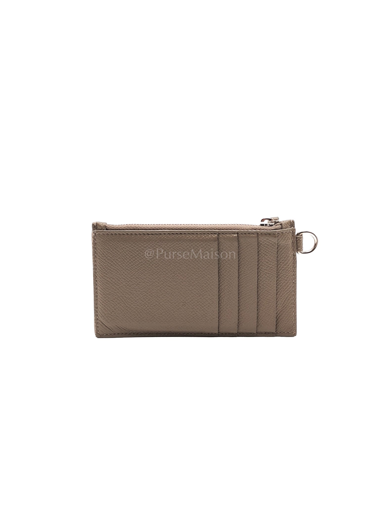 Cash Card Holder and Lanyard in Grained Calfskin Leather | Purse Maison Luxury Bags Shop