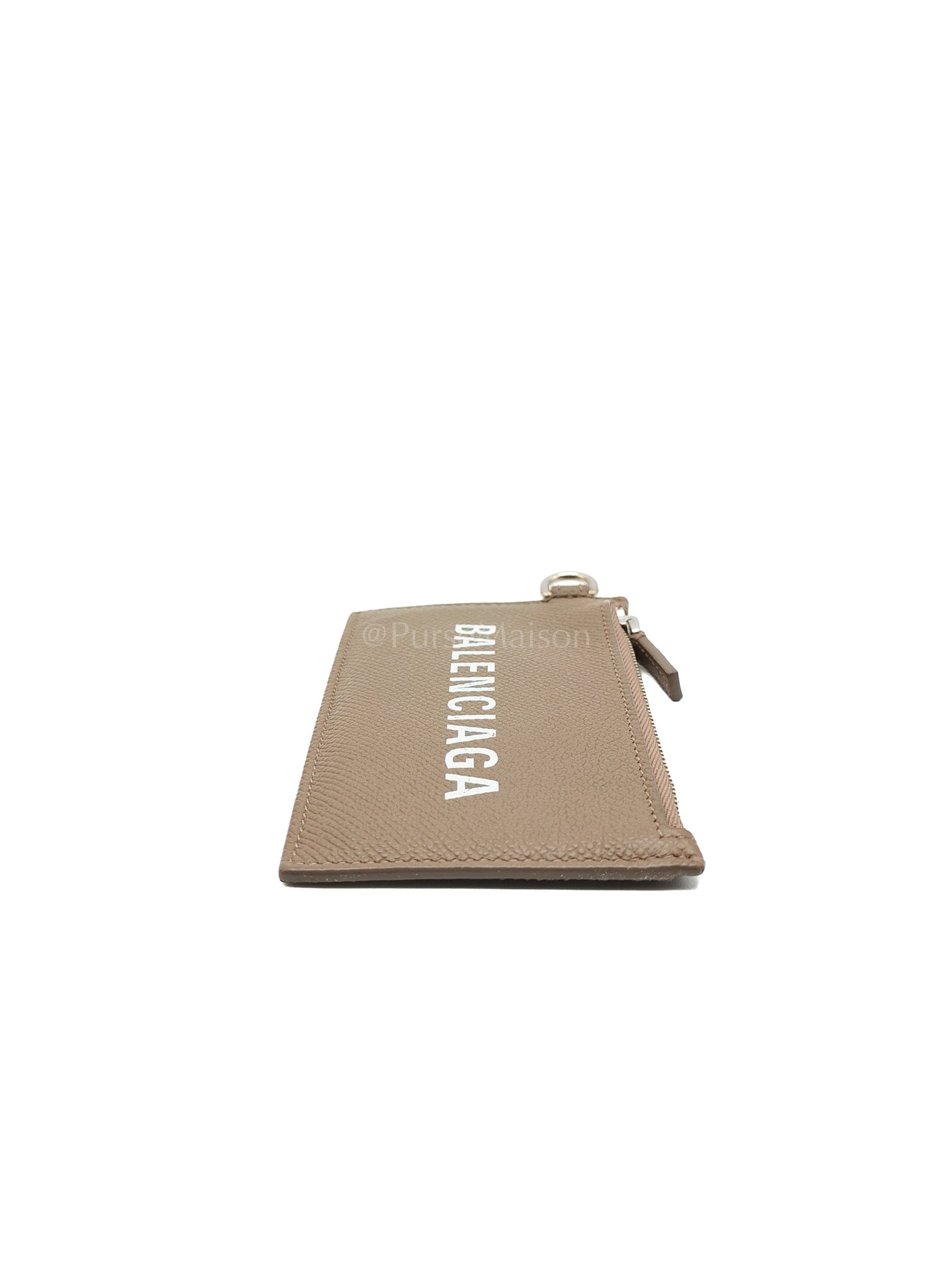 Cash Card Holder and Lanyard in Grained Calfskin Leather | Purse Maison Luxury Bags Shop