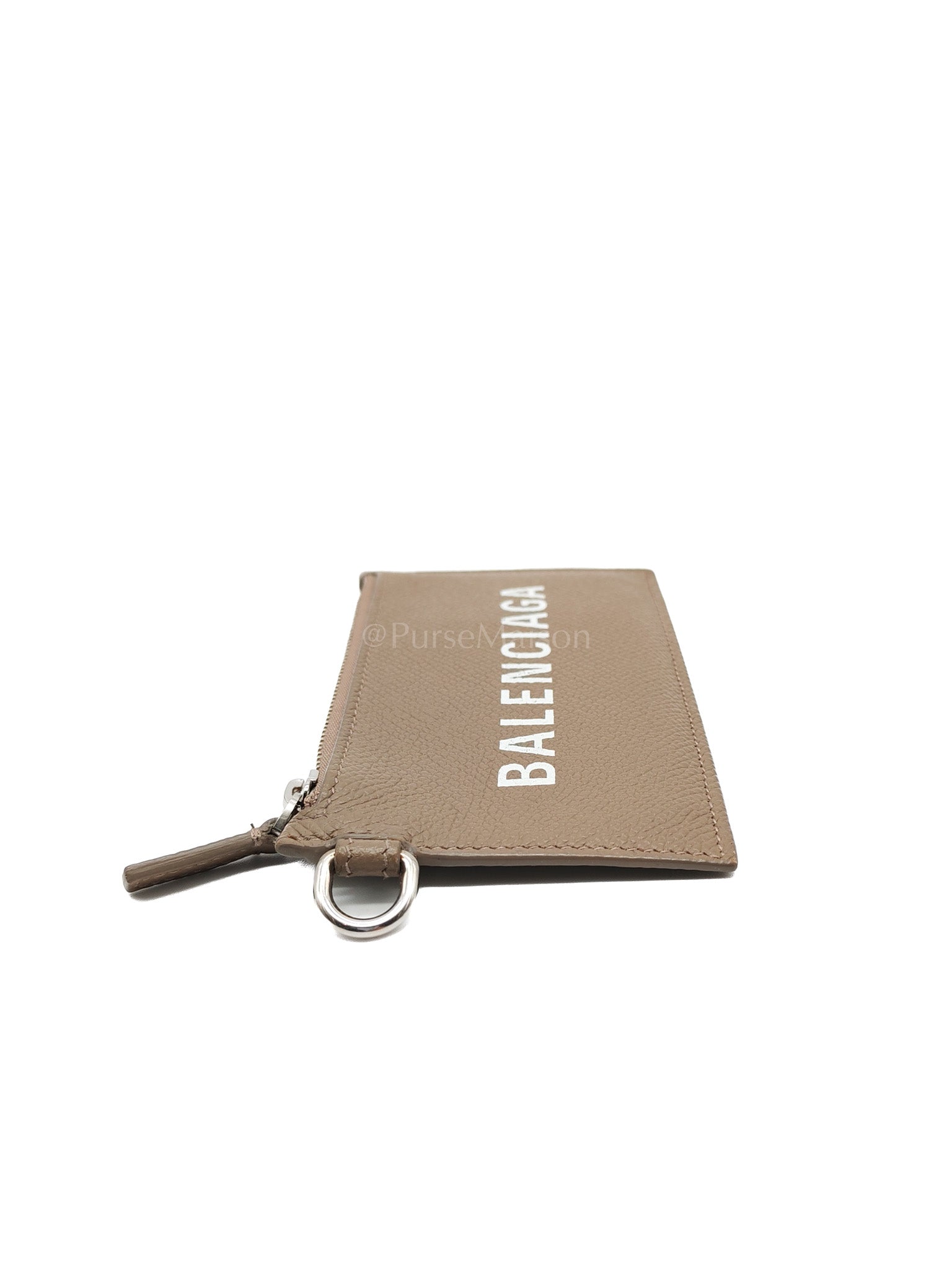 Cash Card Holder and Lanyard in Grained Calfskin Leather | Purse Maison Luxury Bags Shop