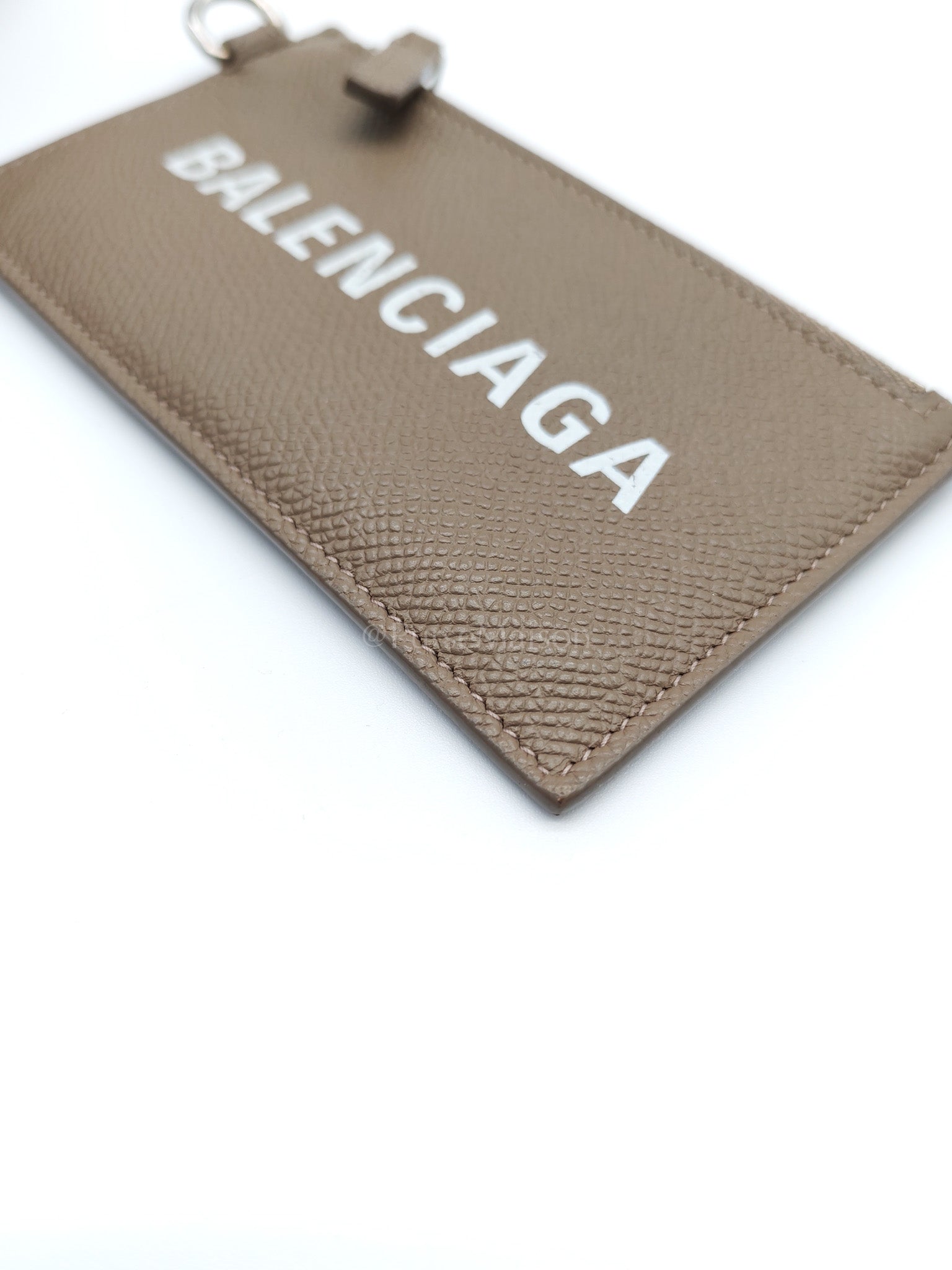 Cash Card Holder and Lanyard in Grained Calfskin Leather | Purse Maison Luxury Bags Shop