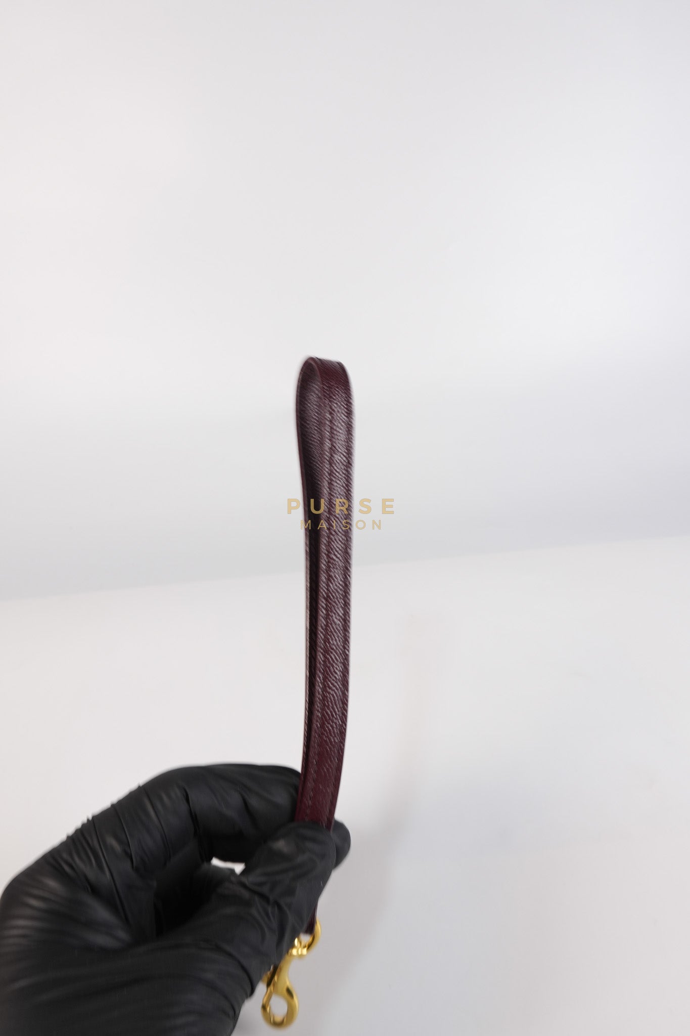 Cassandre Envelope Clutch in Burgundy Matellase Leather & Gold Hardware | Purse Maison Luxury Bags Shop