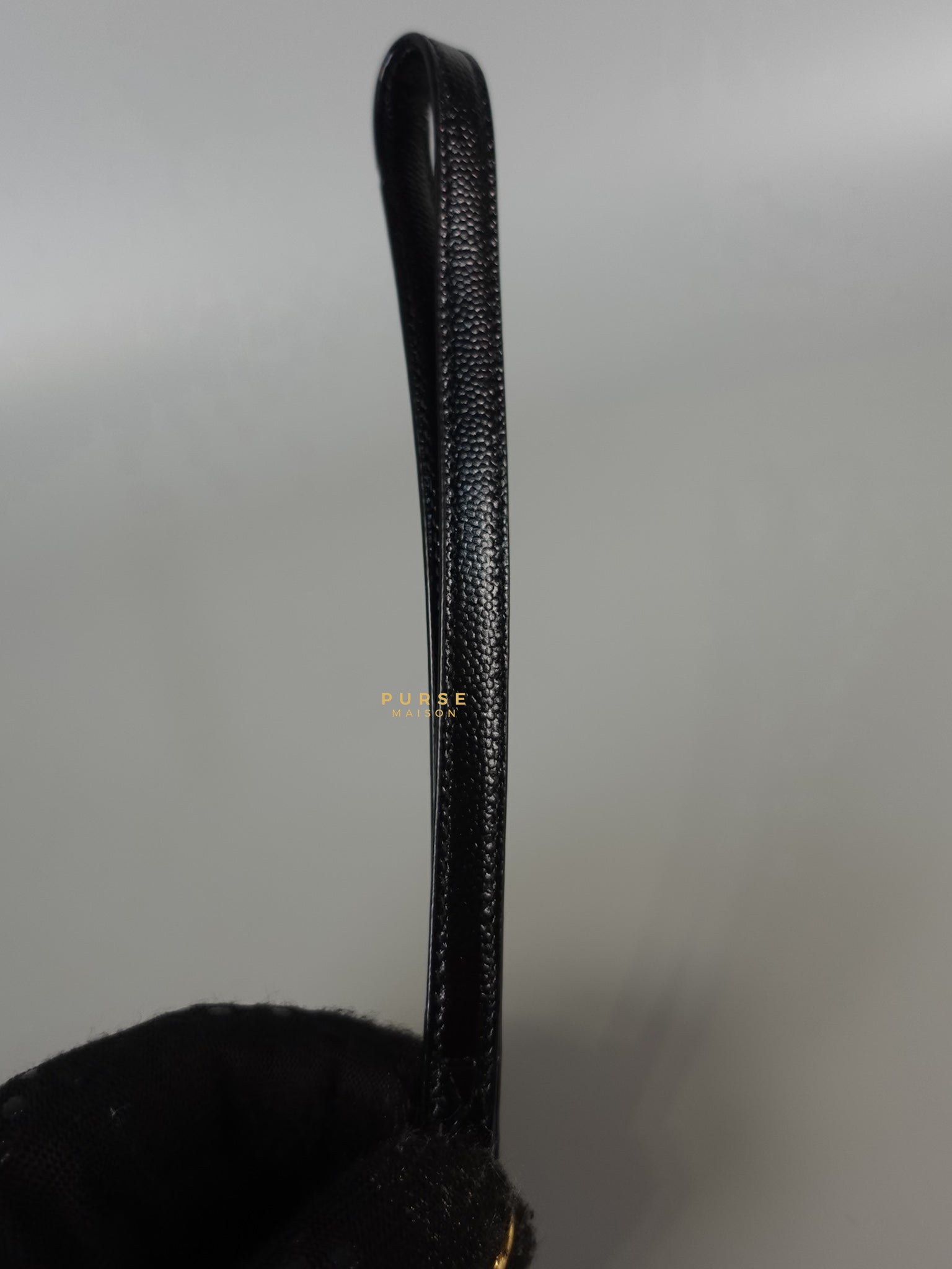 Cassandre Matelasśe Flap Clutch in Black and Gold Hardware | Purse Maison Luxury Bags Shop