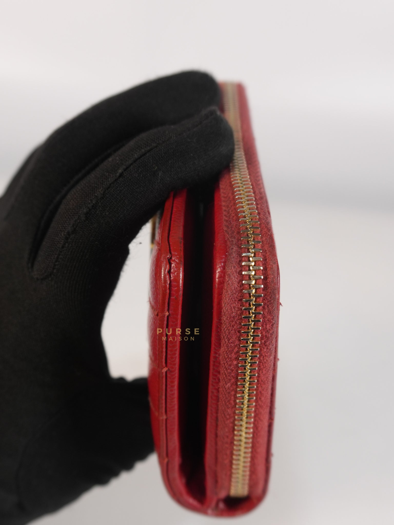 Cassandre Matelasse Red Compact Bifold Wallet | Purse Maison Luxury Bags Shop