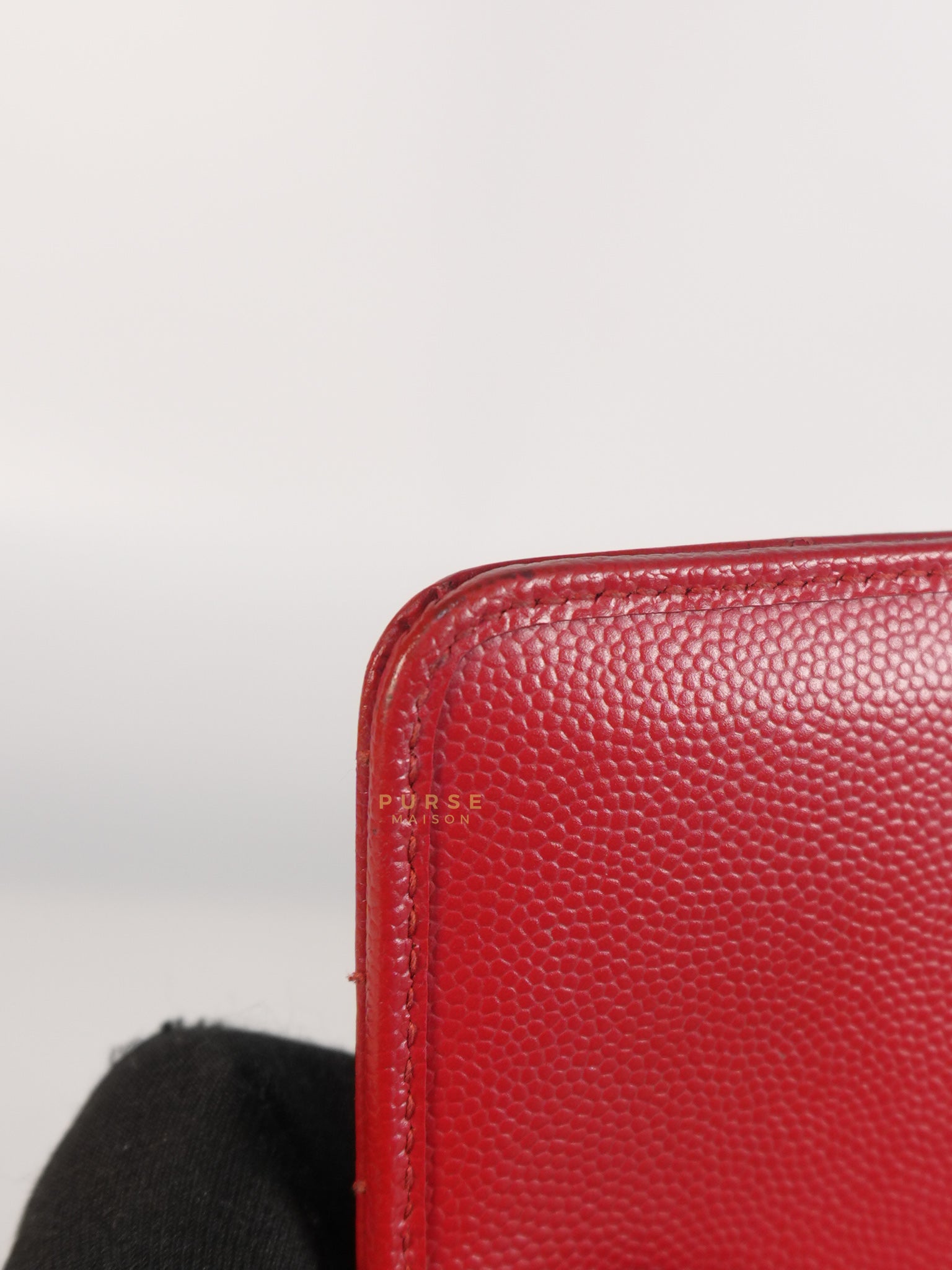 Cassandre Matelasse Red Compact Bifold Wallet | Purse Maison Luxury Bags Shop