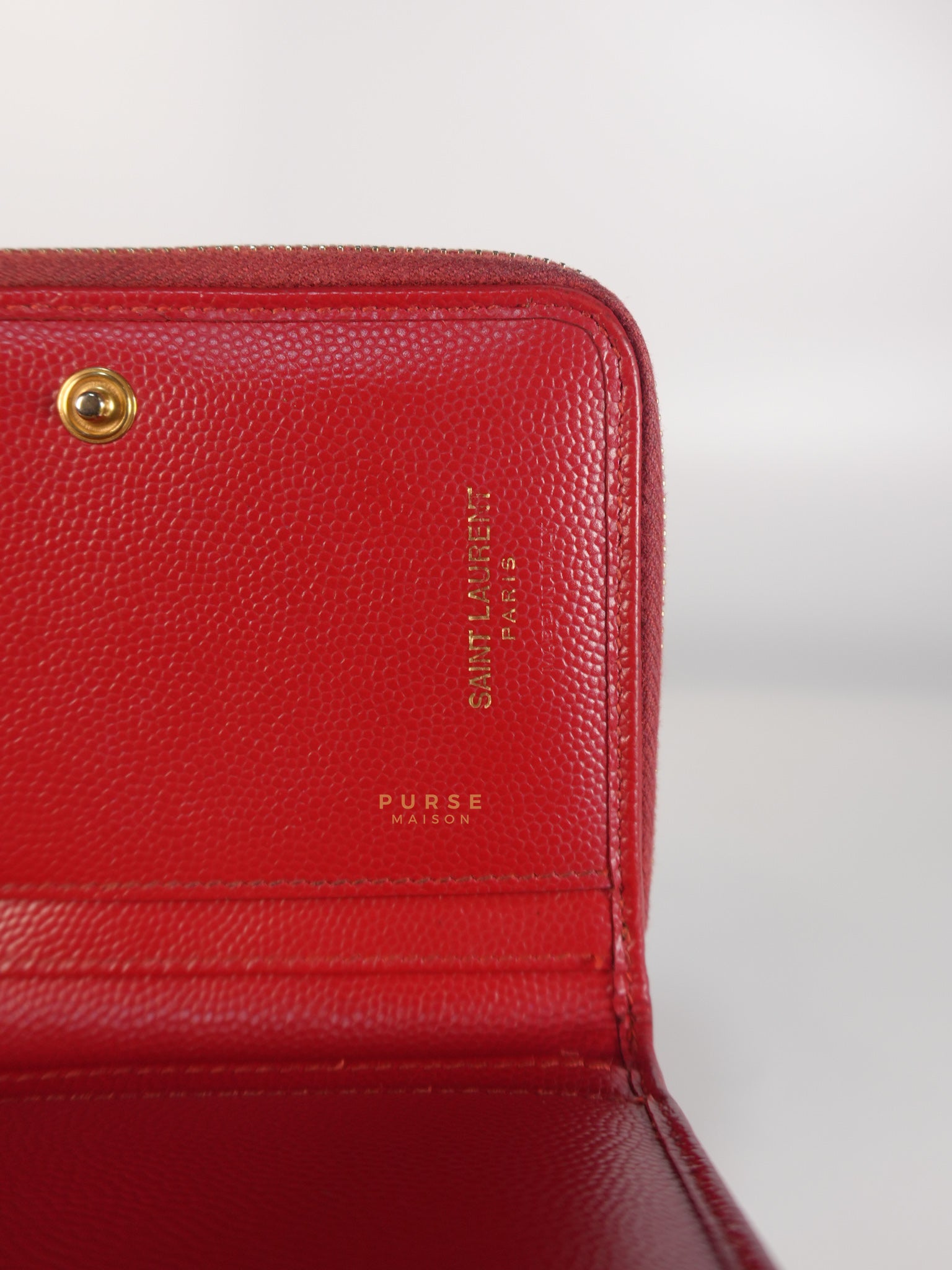 Cassandre Matelasse Red Compact Bifold Wallet | Purse Maison Luxury Bags Shop
