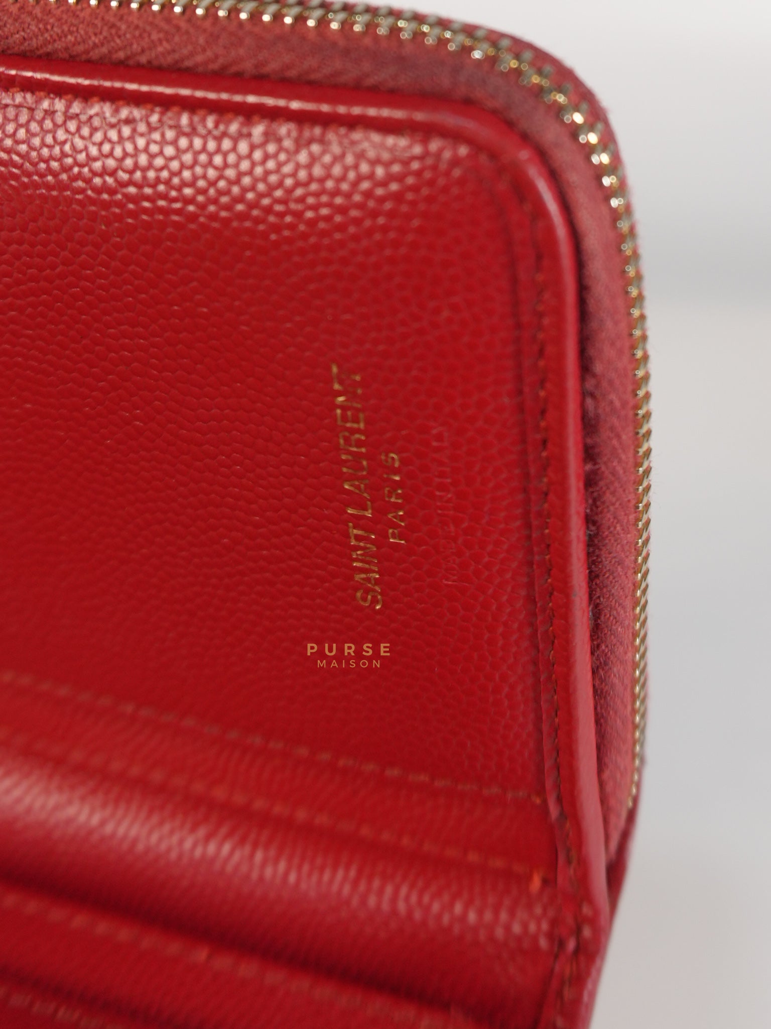 Cassandre Matelasse Red Compact Bifold Wallet | Purse Maison Luxury Bags Shop