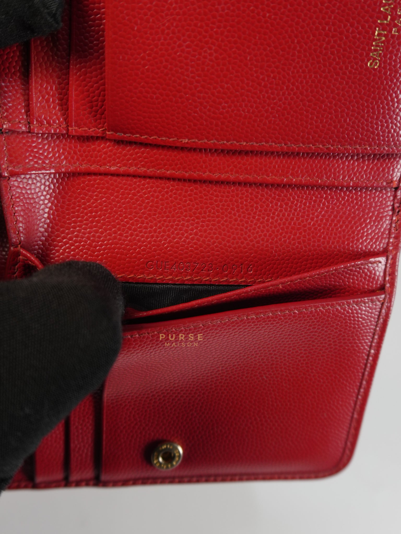 Cassandre Matelasse Red Compact Bifold Wallet | Purse Maison Luxury Bags Shop