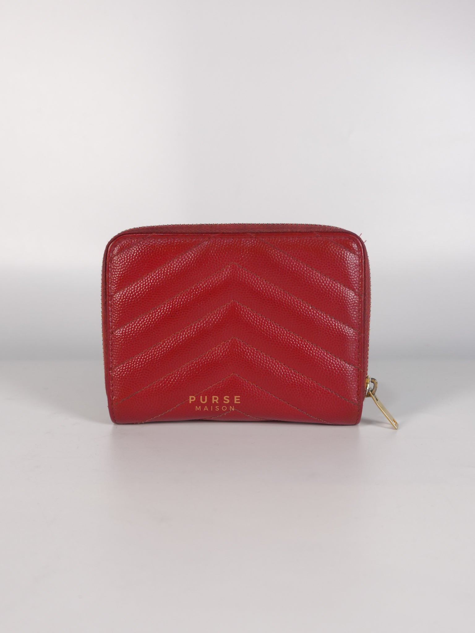 Cassandre Matelasse Red Compact Bifold Wallet | Purse Maison Luxury Bags Shop
