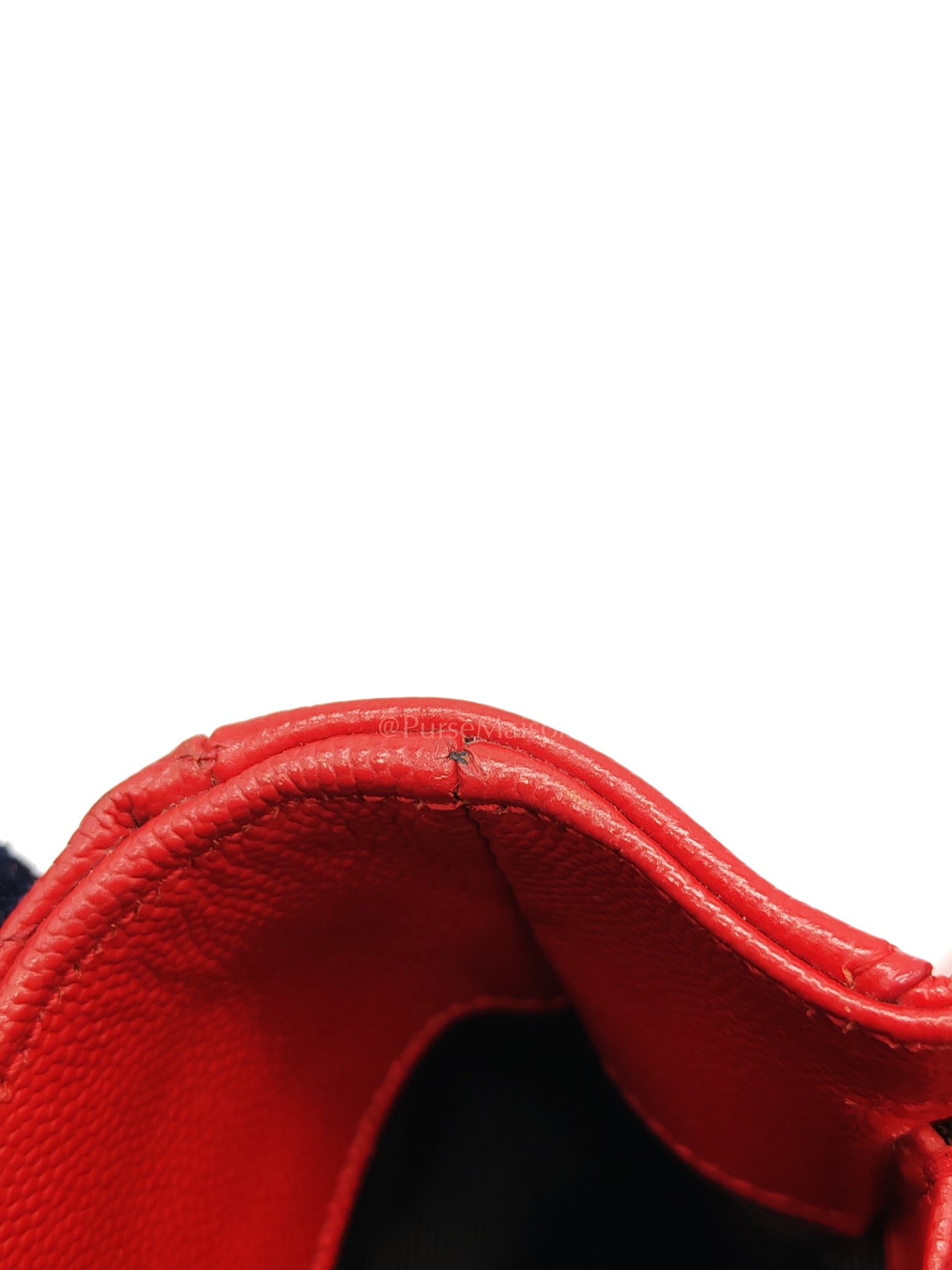 Cassandre Tote in Red Chevron Grained Calfskin Leather Tote Bag | Purse Maison Luxury Bags Shop